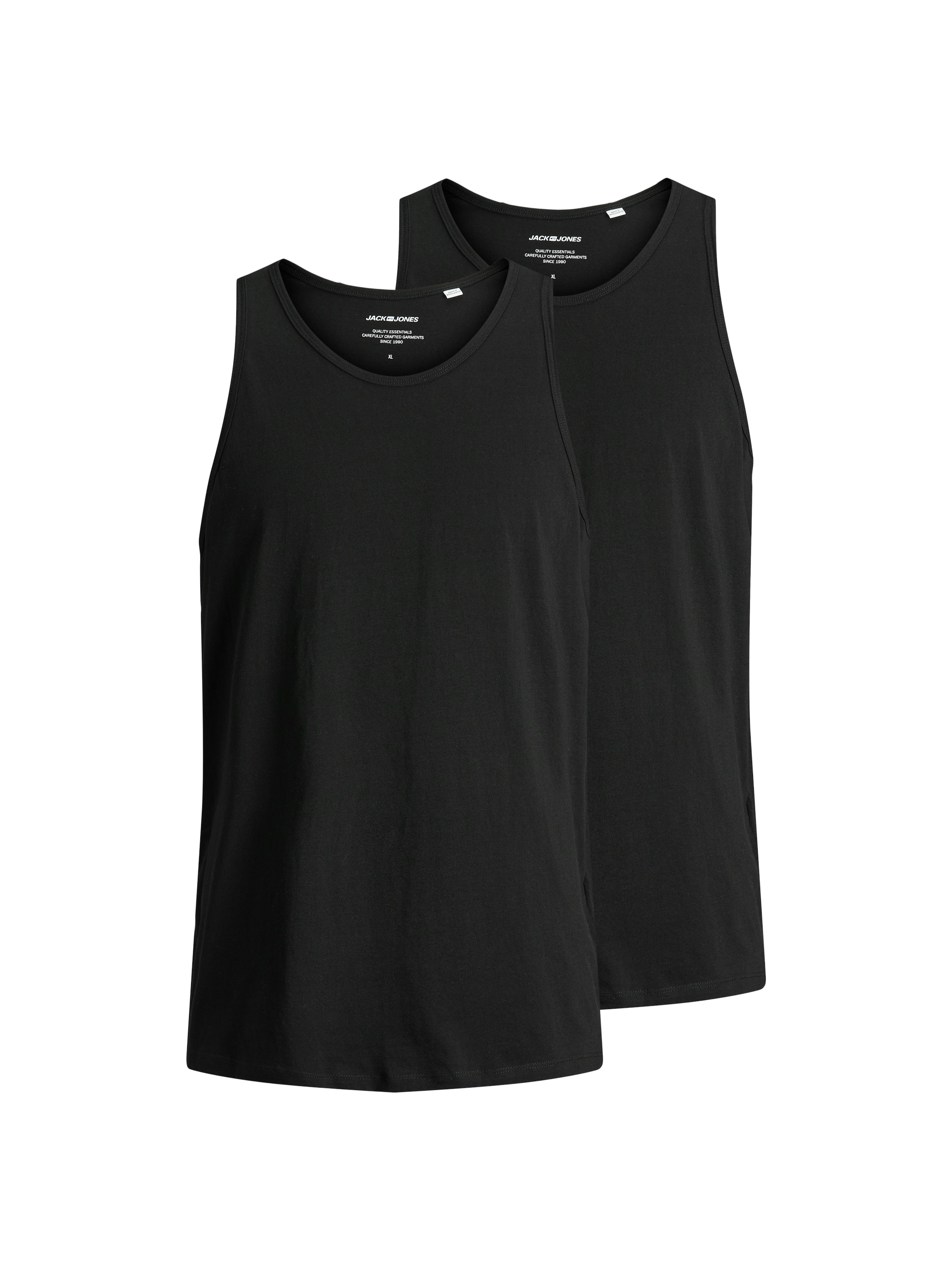 Jack & Jones Tanktop »JACBASIC im Doppelpack mit Rundhals und bequemer Passform« Packung, 2er-Pack, 2 tlg. unifarben, modisch, regular fit, Baumwolle, Rundhals