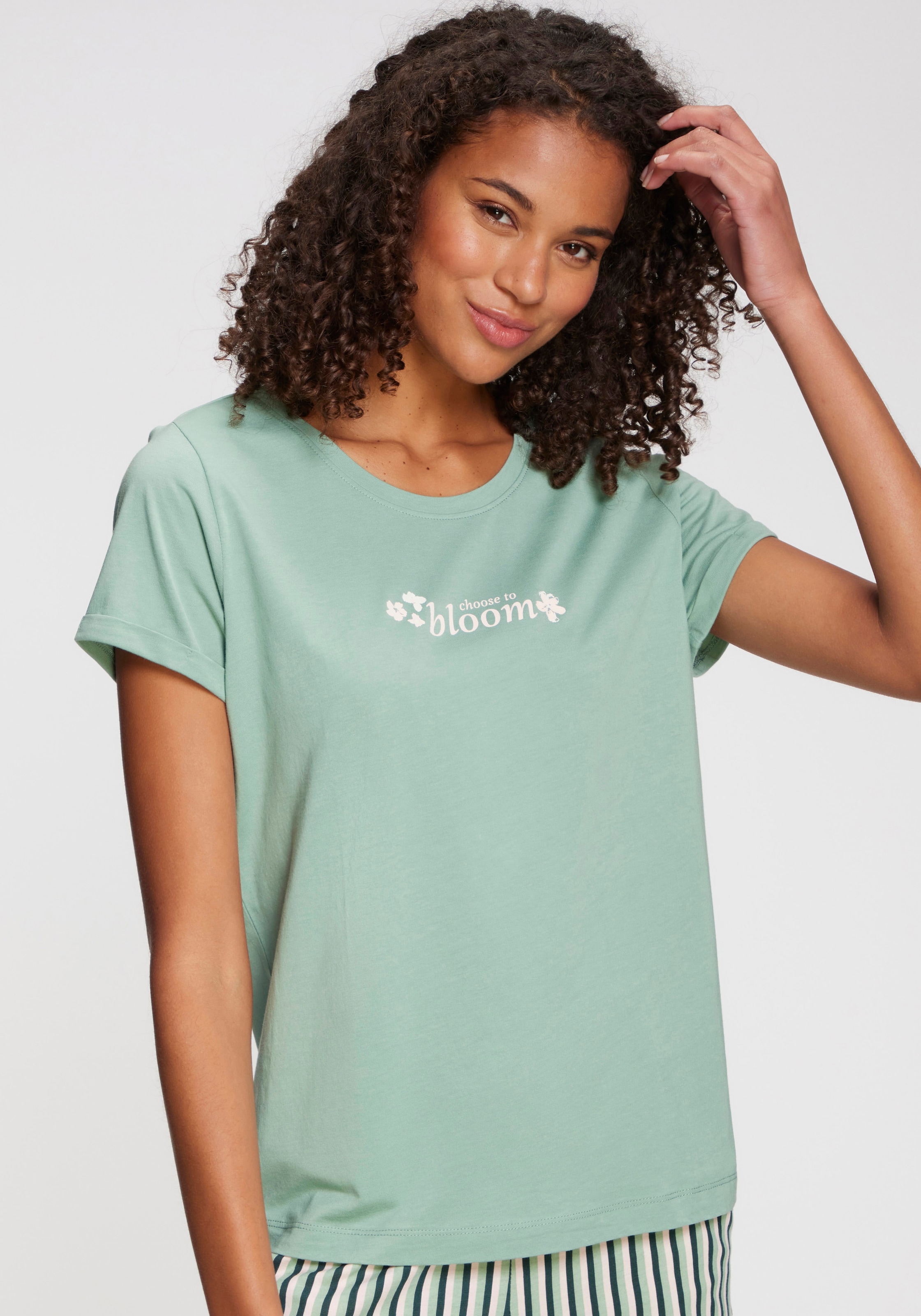 s.Oliver Pyjamaoberteil, Mit kleinem Frontprint