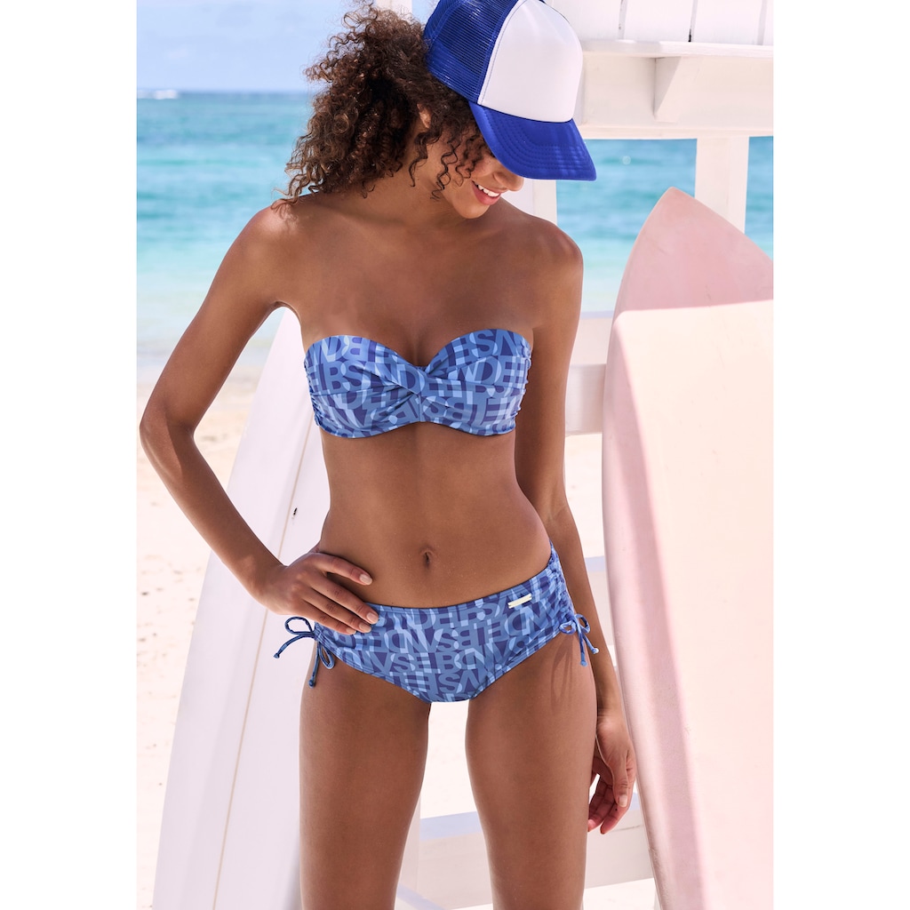 Elbsand Bügel-Bandeau-Bikini-Top »Letra«, mit tollem Wording