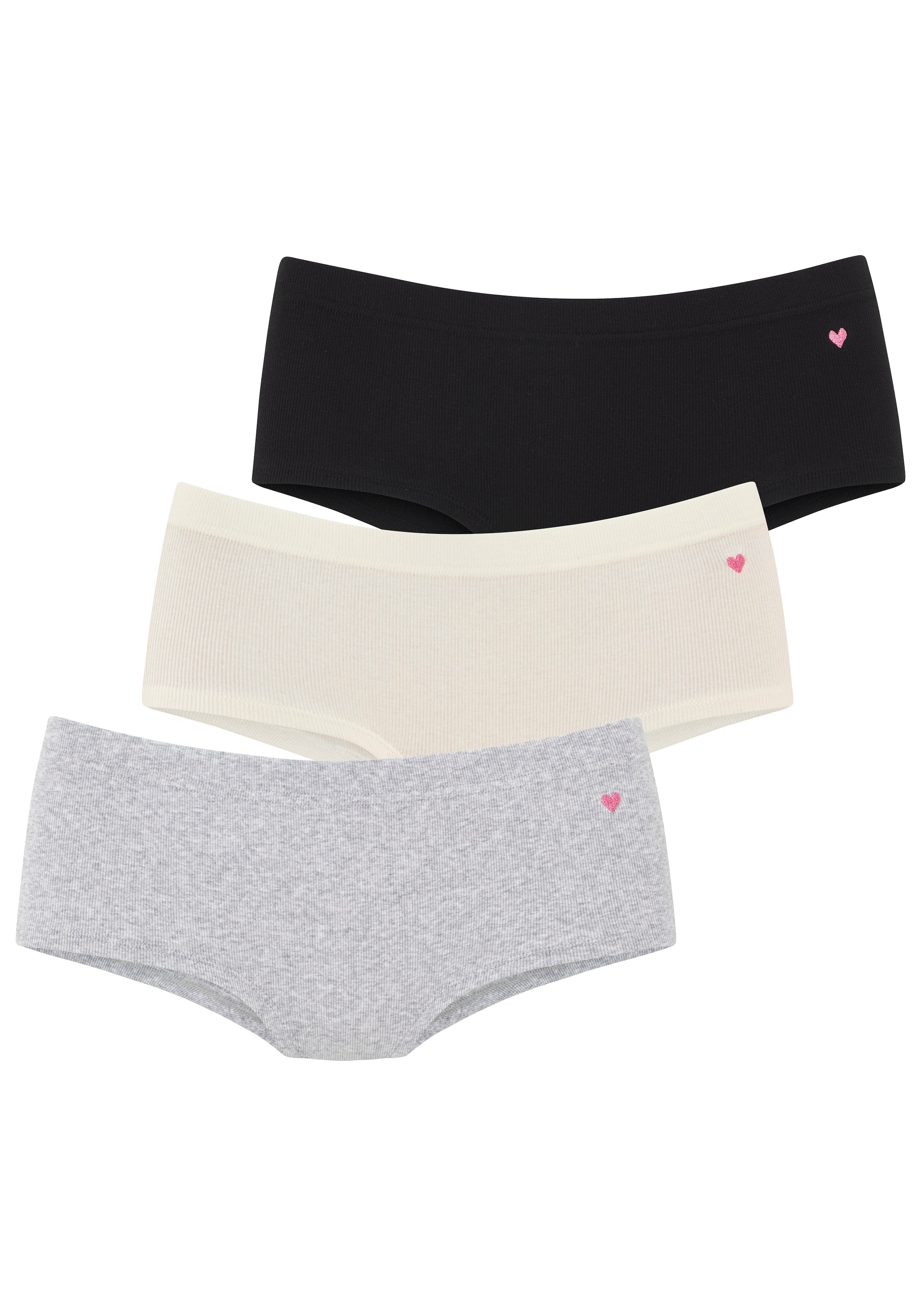 LASCANA Panty pour les hanches 3er Pack,  in elastischer Rippen-Qualität
