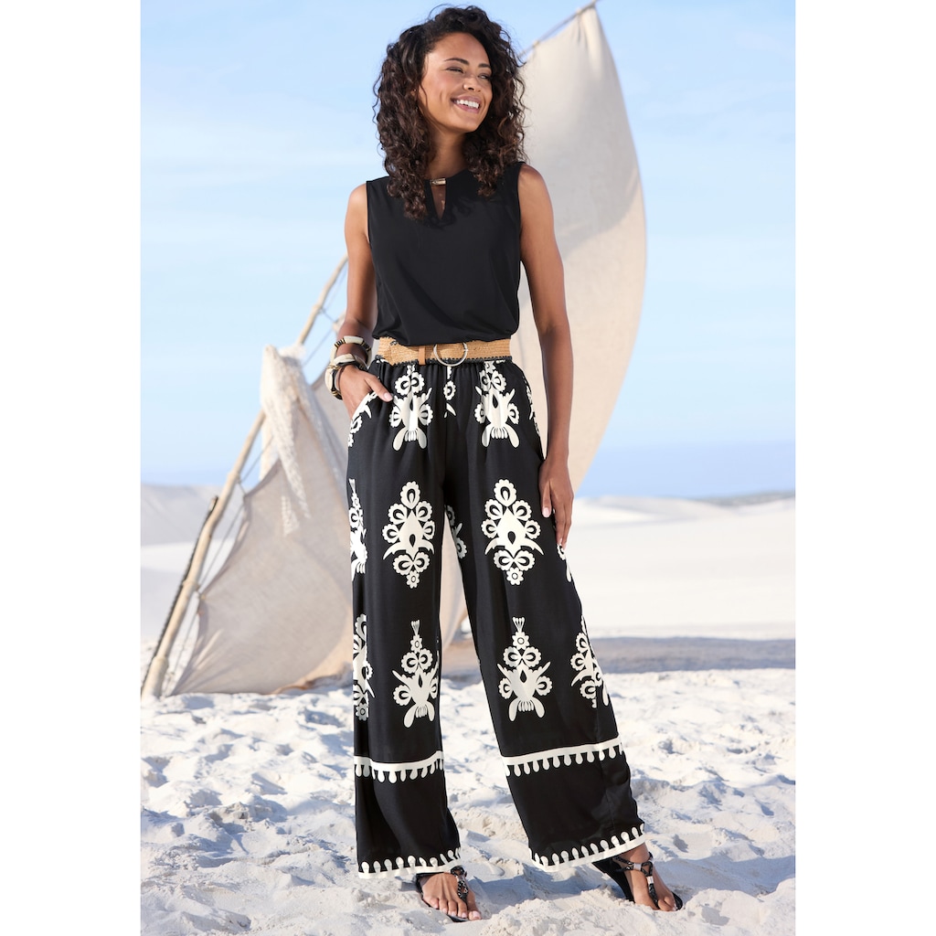 LASCANA Palazzohose, mit Ethnoprint, Sommerhose
