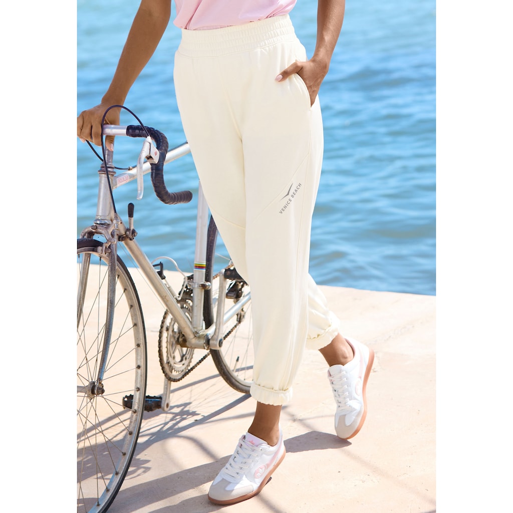Venice Beach Sweathose, mit kleinem Logo-Foliendruck