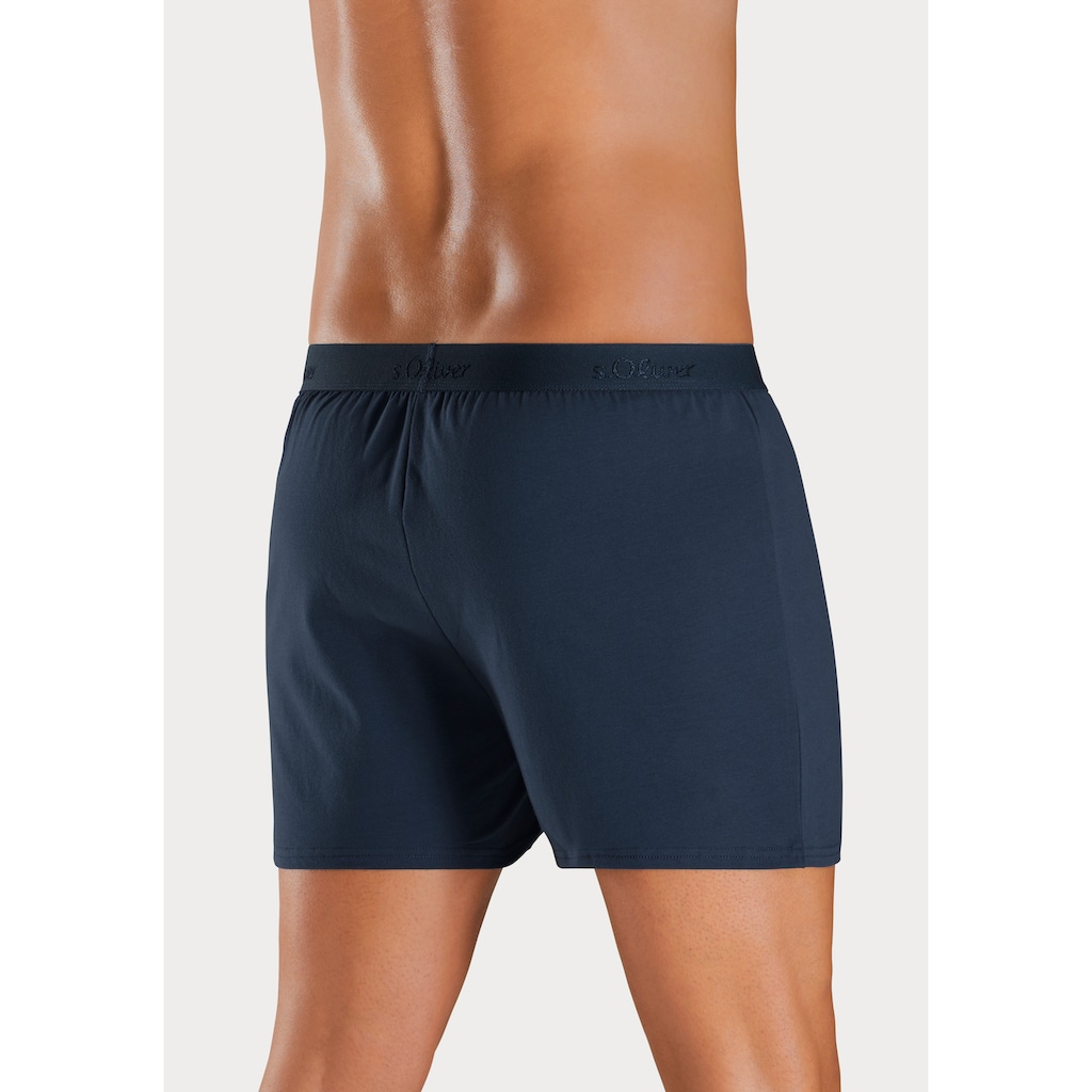 s.Oliver Weiter Boxer, (Packung, 2 St.), unifarben und gemustert