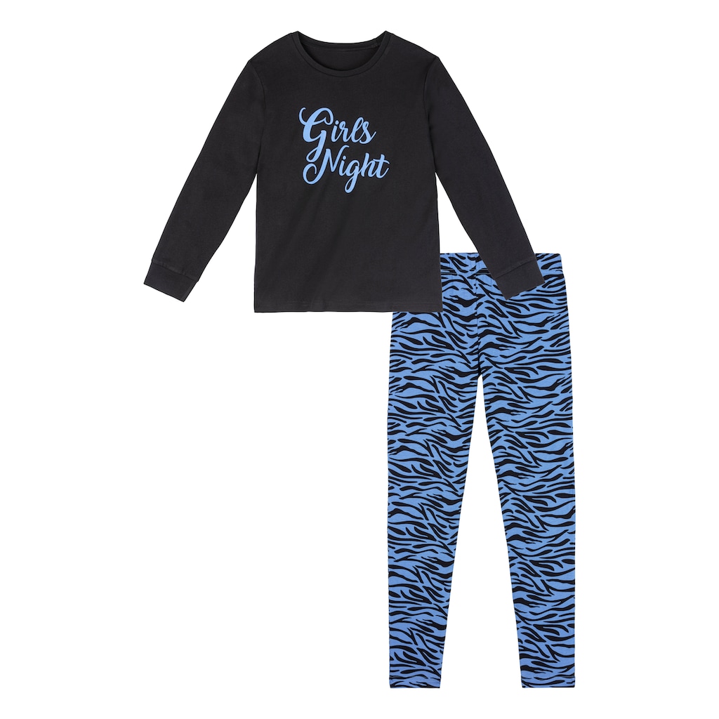 Buffalo Pyjama, (2 tlg., 1 Stück), Schlafanzug mit Zebra-Muster