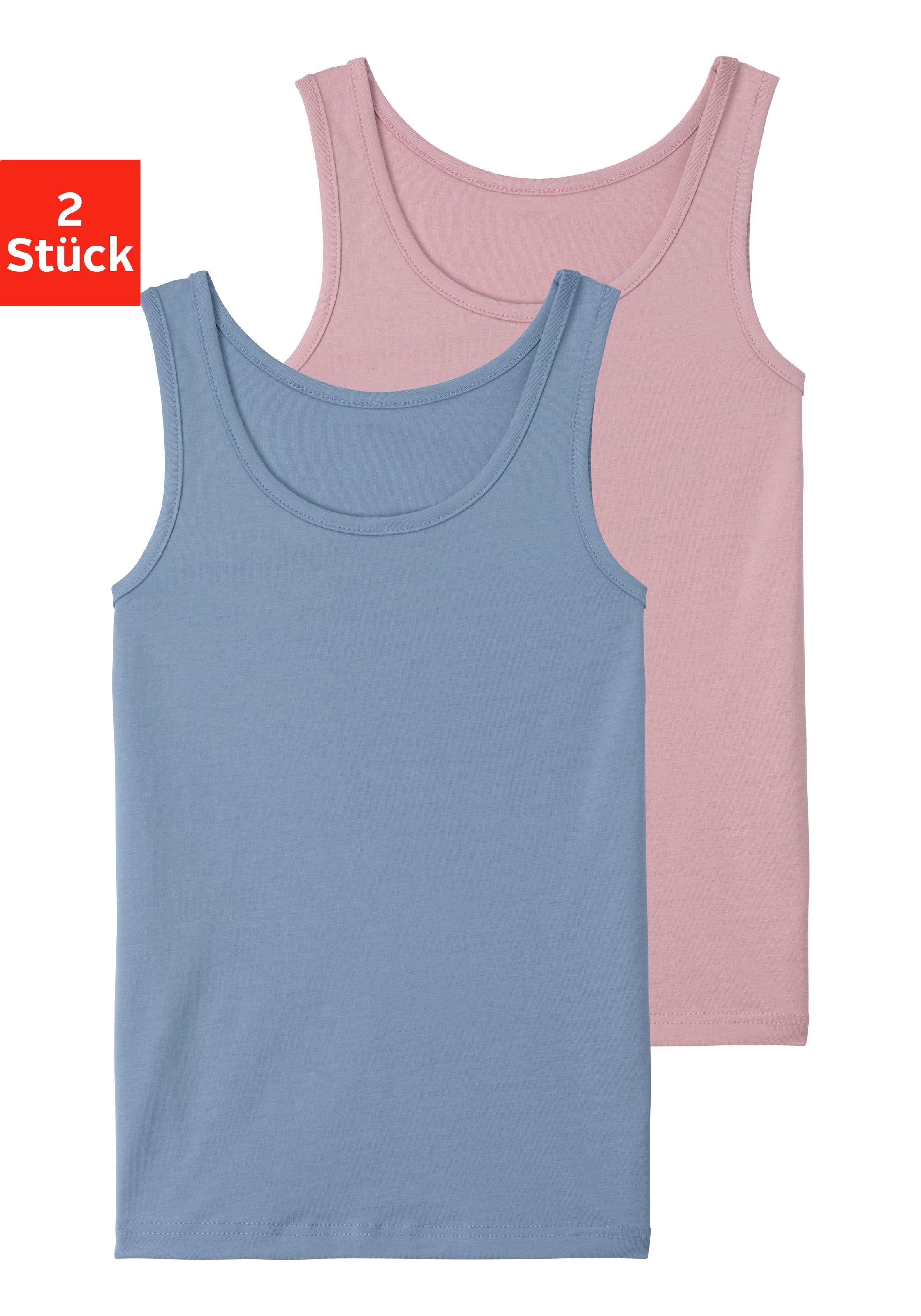 Thumbnail - Vivance Unterhemd, (Packung, 2 St.), in schlichtem Design, Tanktop, Unterziehshirt