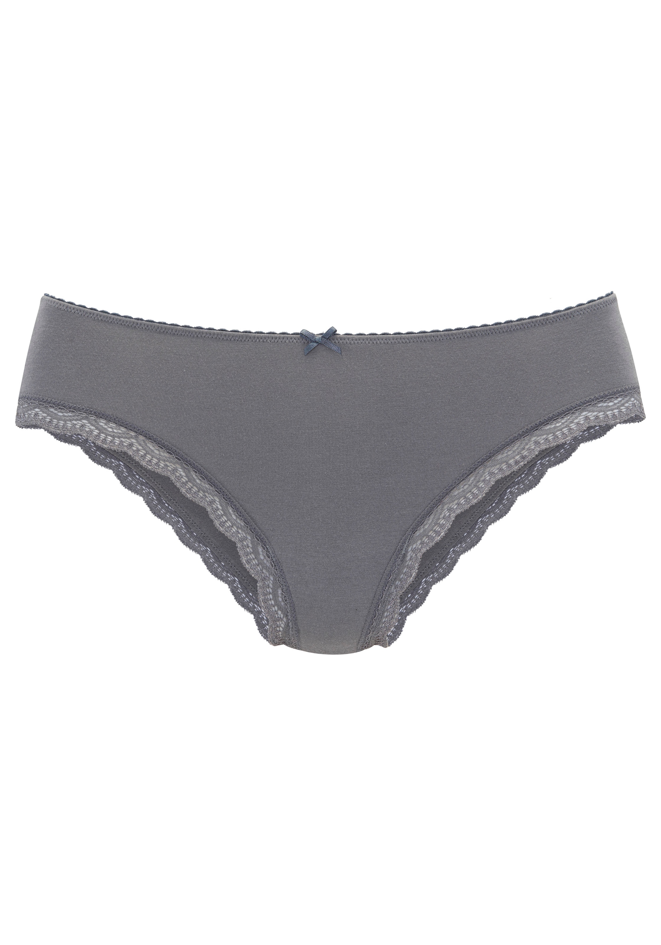 LASCANA Culottes de jazz 5er-Pack,  aus elastischer Baumwolle mit zarter Spitze, mit Aufbewahrungsbox