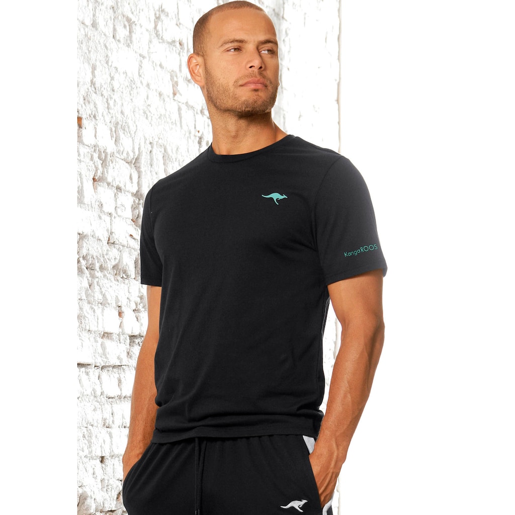 KangaROOS T-Shirt, (2er-Pack), mit KangaROOS Print auf der Brust