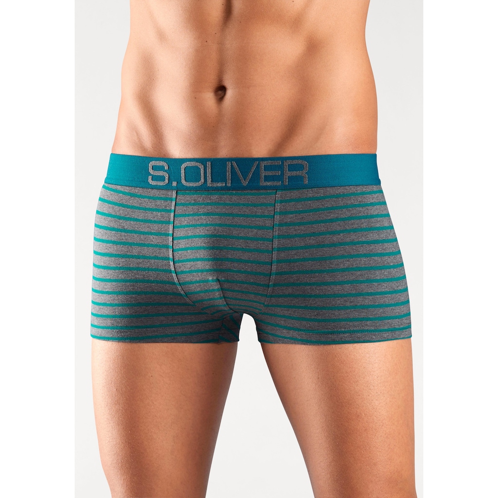 s.Oliver Hipster, (Packung, 4 St.), knapp sitzende Boxershorts für Herren aus Baumwoll-Mix