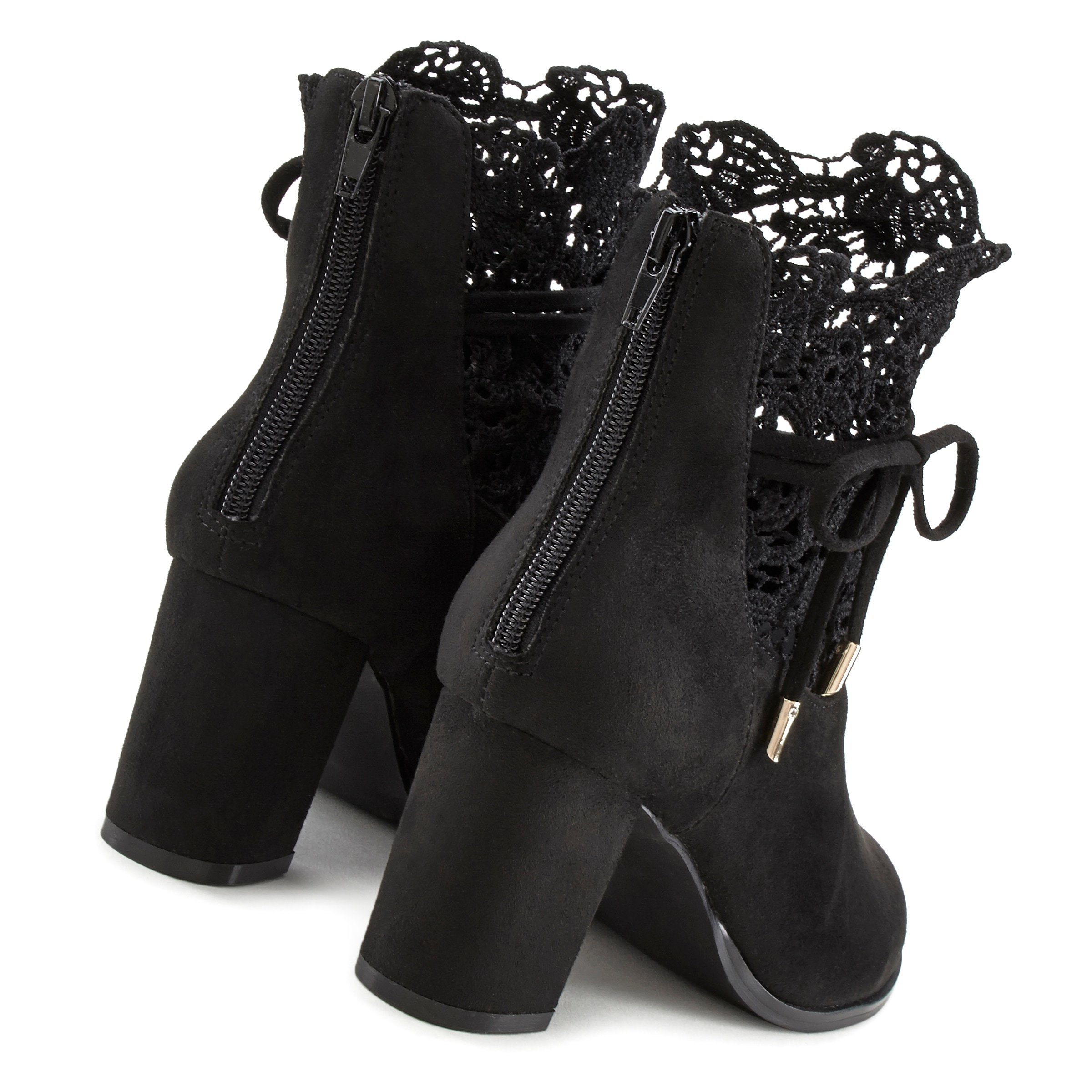 LASCANA High-Heel-Stiefelette, mit modischer Spitze und bequemen Blockabsatz, Ankle Boot, Stiefel