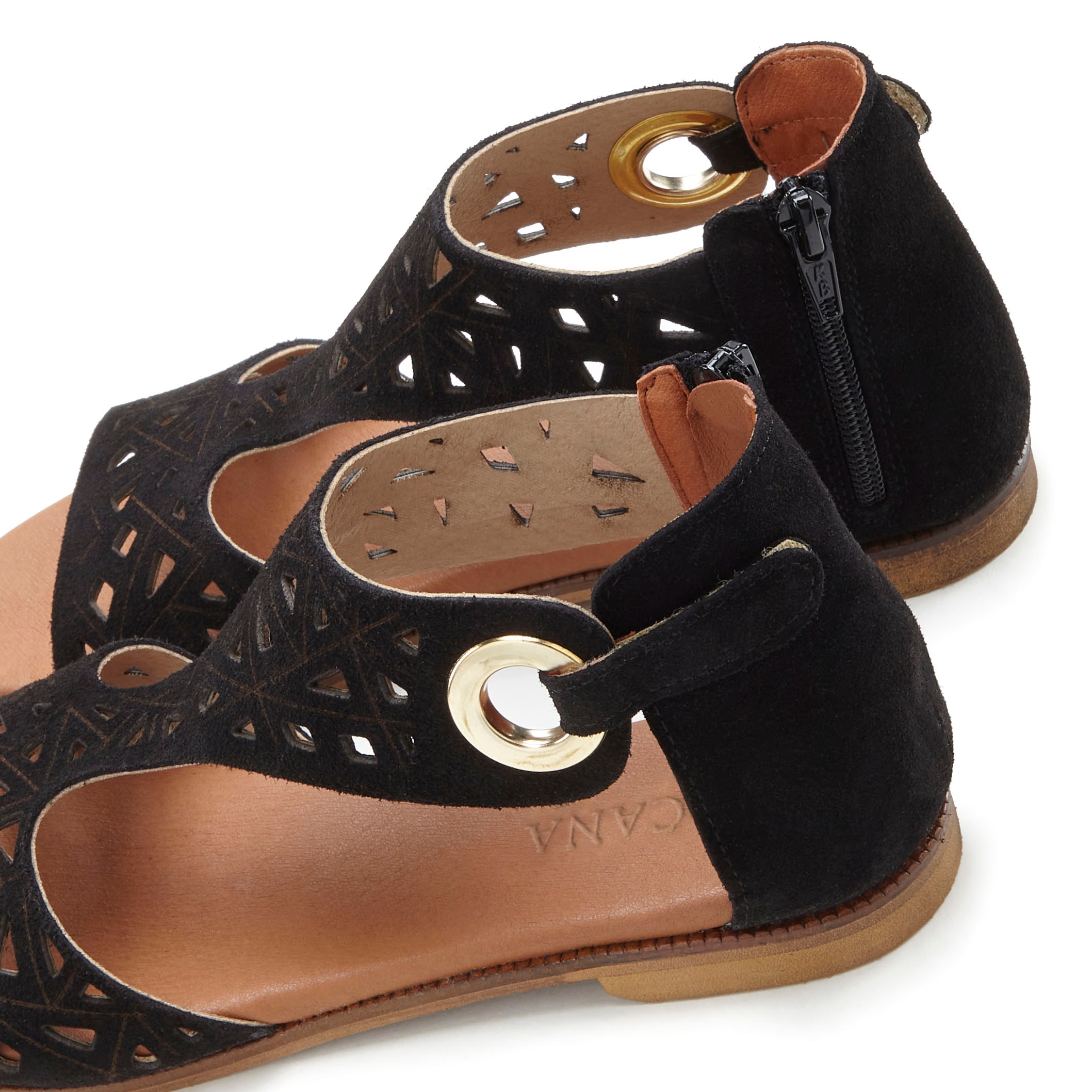 LASCANA Sandale »Sommerschuh«, Sandalette, Sommerschuh aus hochwertigem Leder mit Cut-Outs