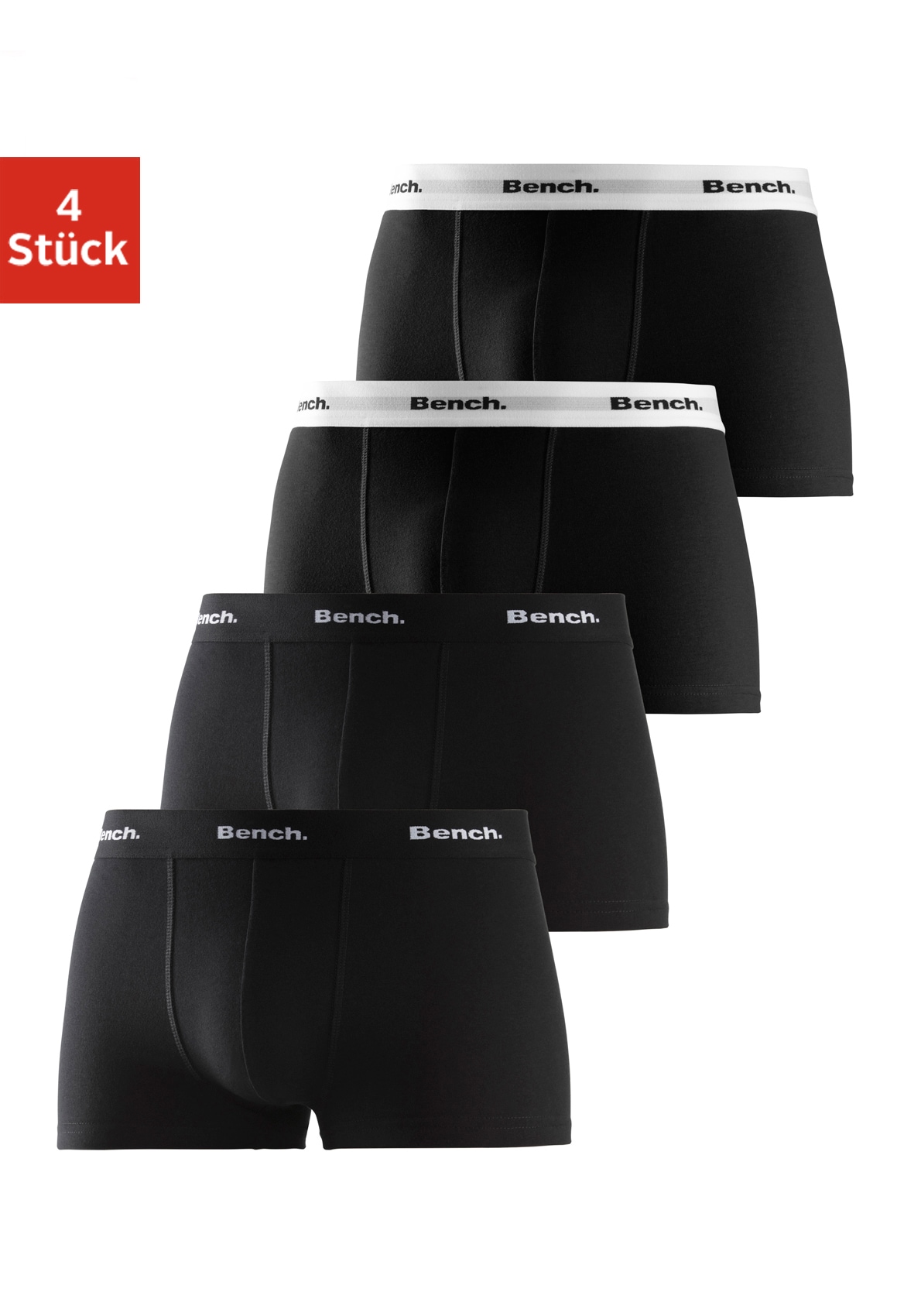 Bench. Hipster Packung, 4 Stk. knapp sitzende Boxershorts aus Baumwollmischung
