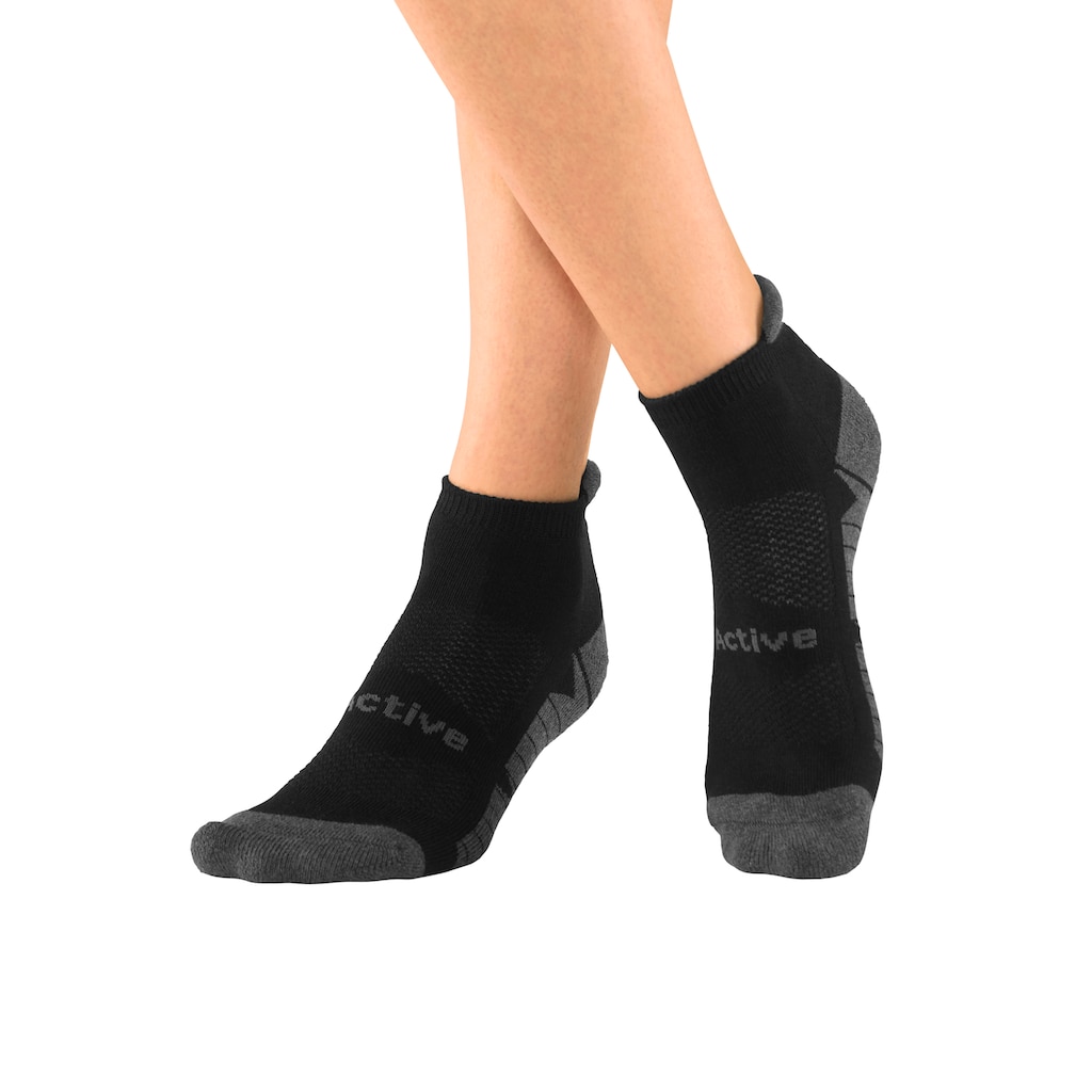 LASCANA ACTIVE Sneakersocken, (Packung, 6 Paar), mit weicher Frotteesohle