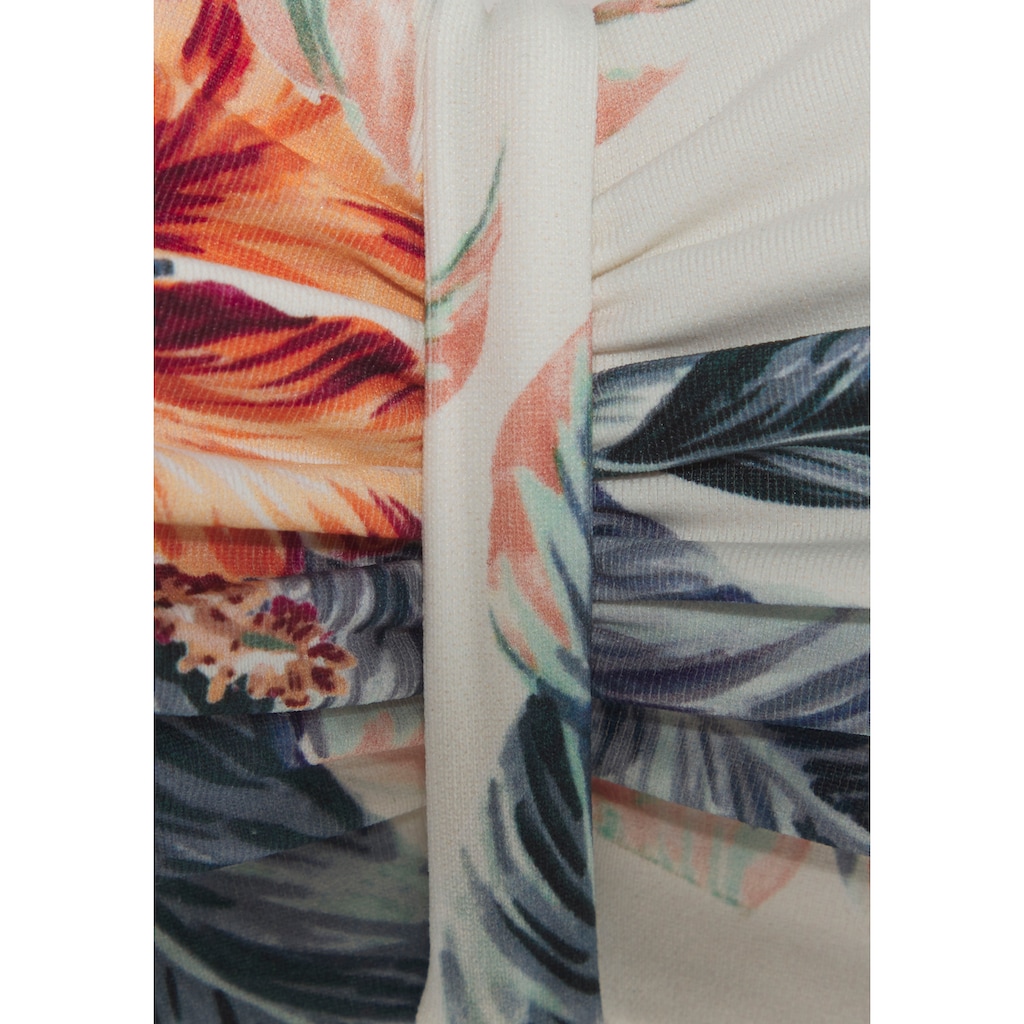 LASCANA Bügel-Bandeau-Bikini-Top »Salsa«, mit tollem Blumenprint
