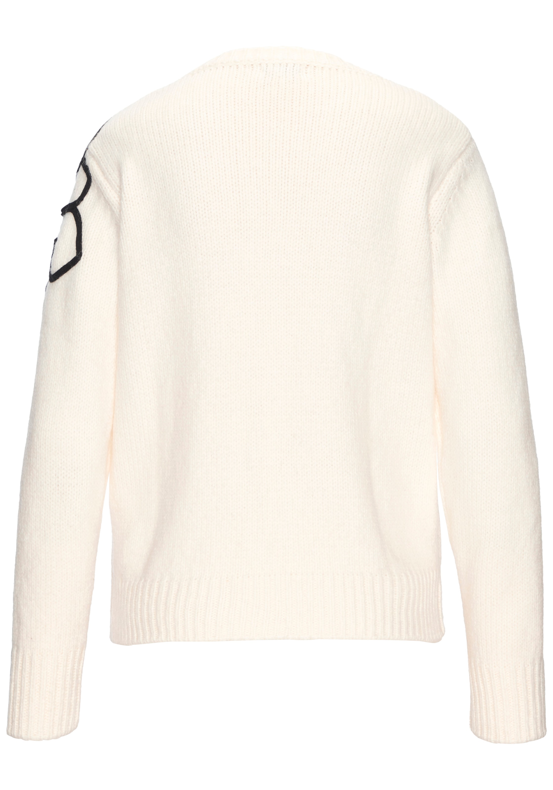LASCANA Pull en tricot mit Blumen-Applikation, Winterpullover, modisch
