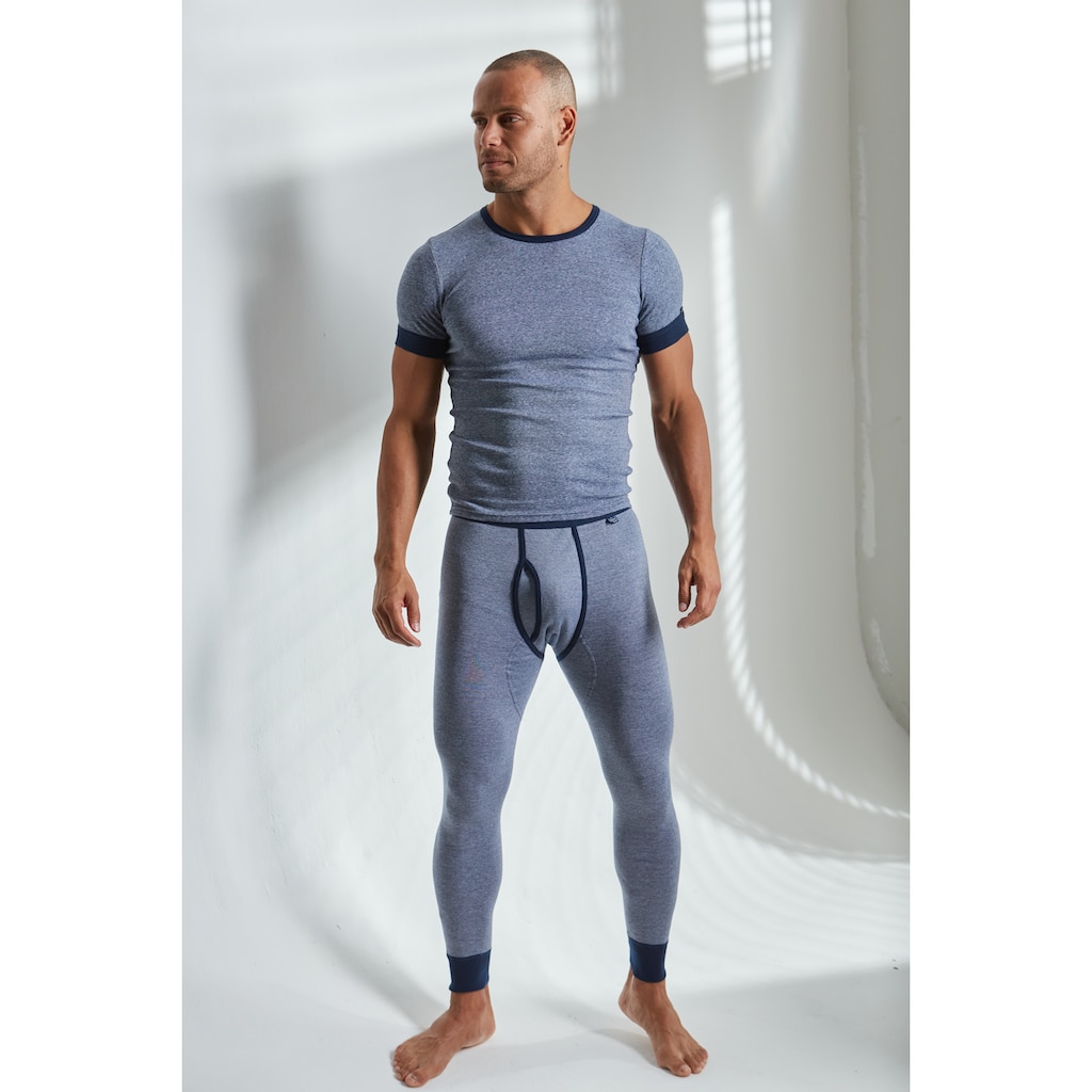 Clipper Exclusive Lange Unterhose, (Packung, 2 St.), modische Optik: Jeans meliert, tolle Qualität