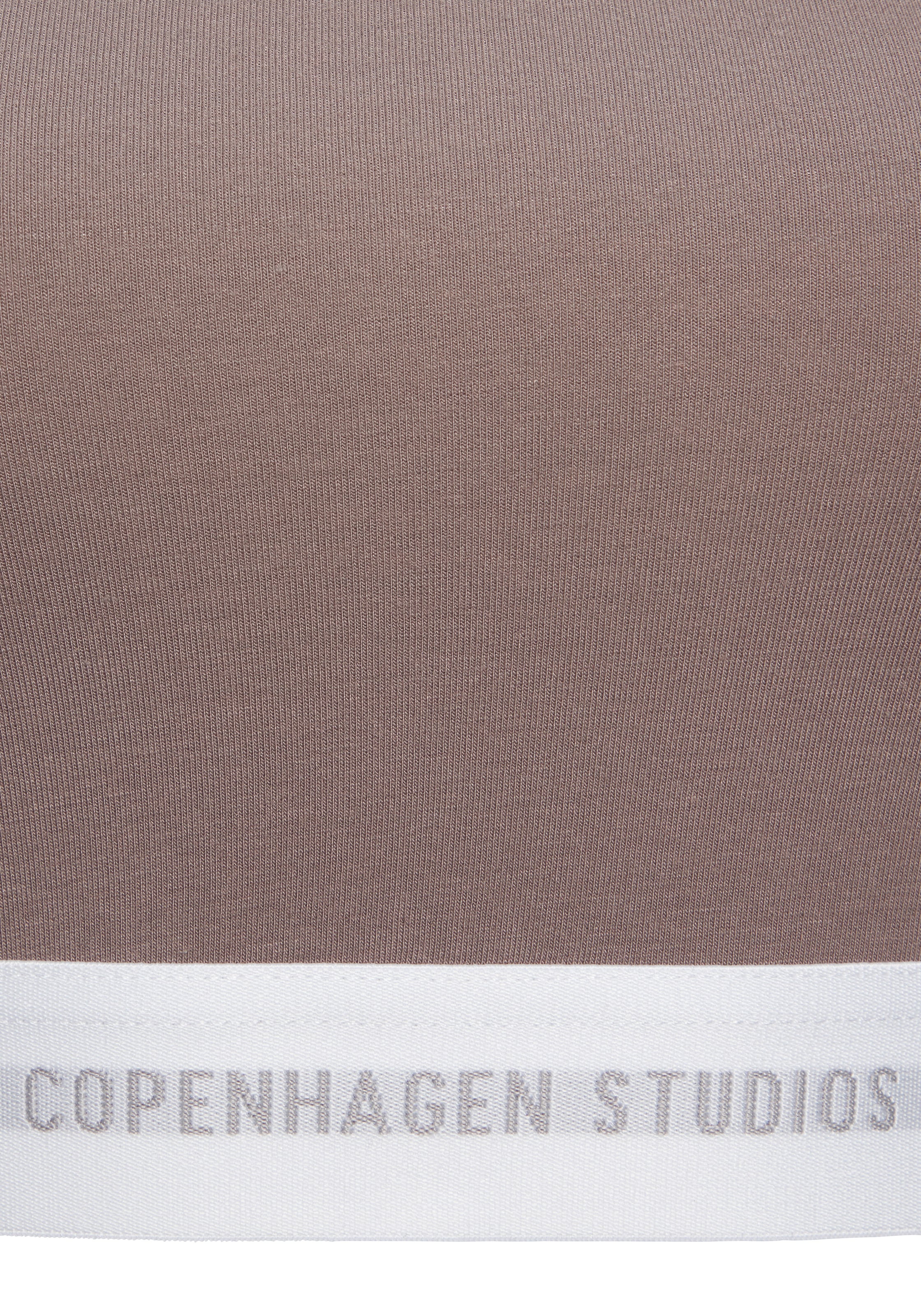 Copenhagen Studios Bustier avec ceinture logo douce et en qualité coton-modal élastique