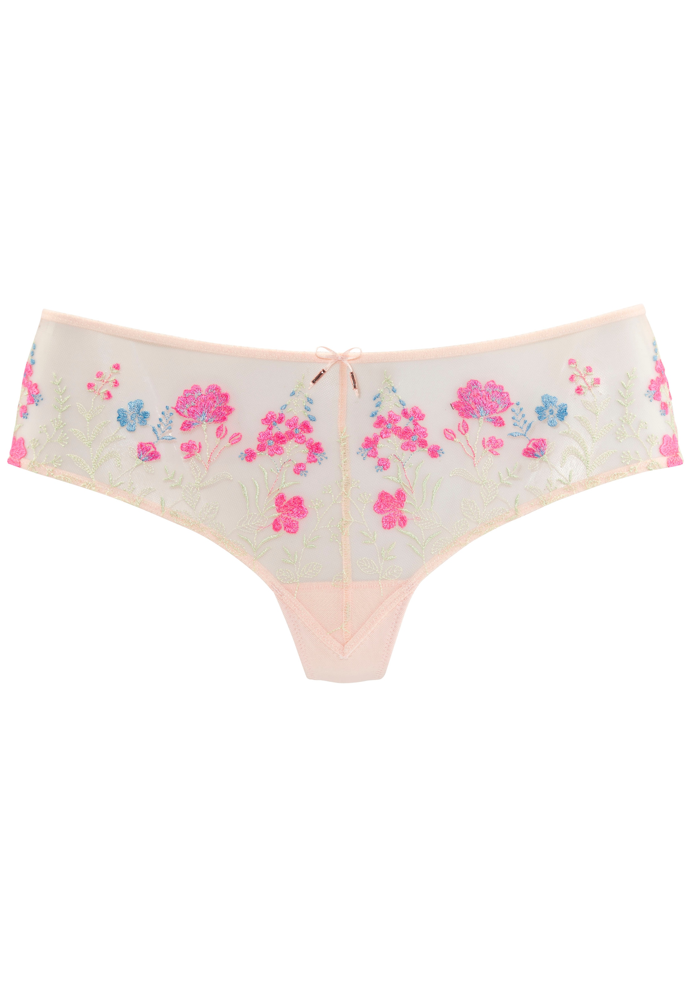 LASCANA Stringpanty »Maria«, mit bunten Blumen aus Stickereispitze