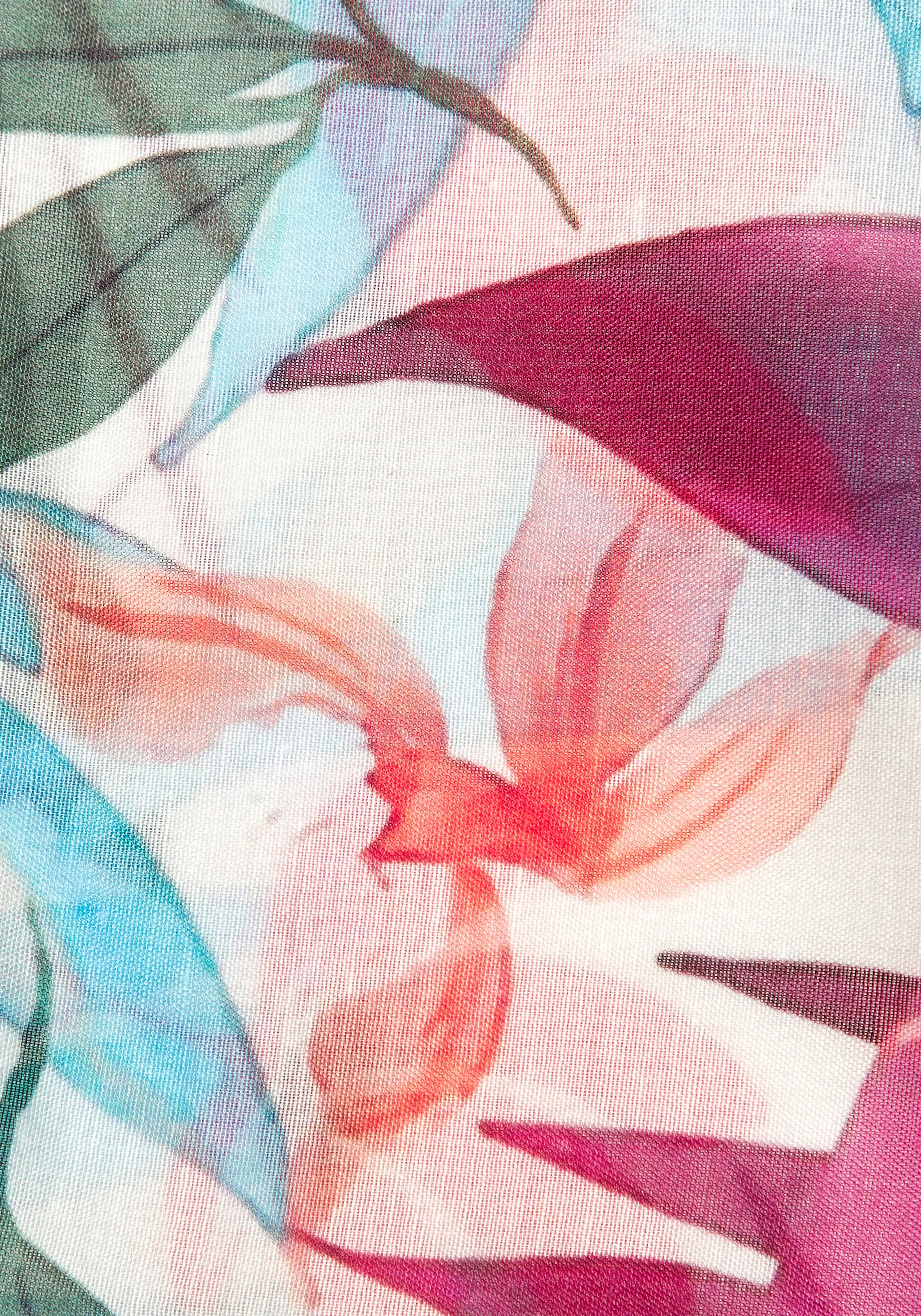 LASCANA Chiffontunika mit Alloverprint, leicht transparente Strandtunika