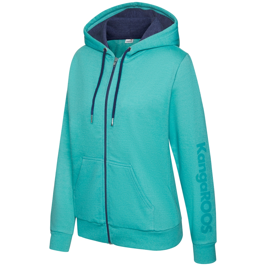KangaROOS Sweatjacke, mit kontrastfarbenen Details, Loungewear