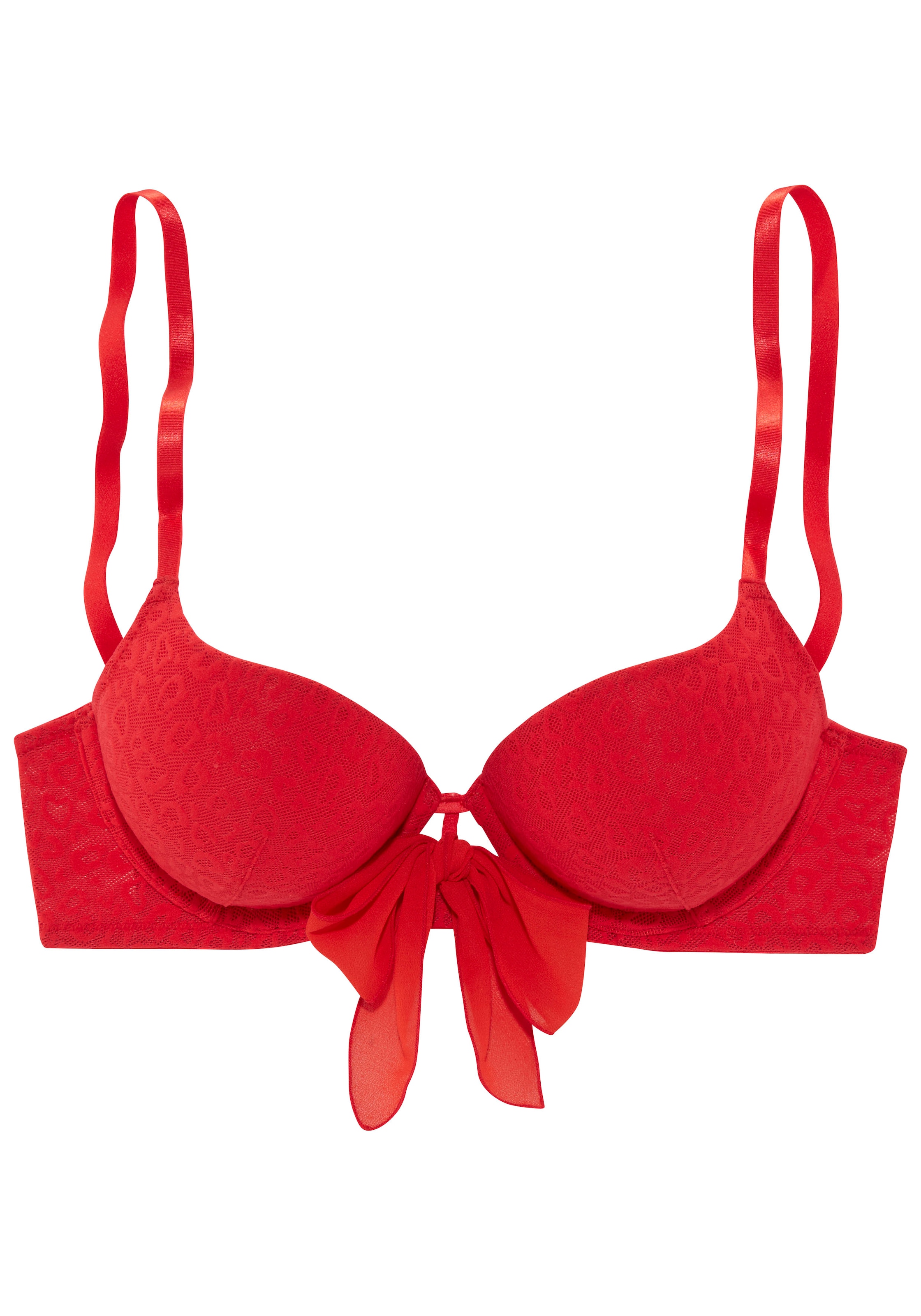 Vivance Push-up-BH »Anna«, mit Bügel und femininer Schleife vorne mittig, sexy Dessous