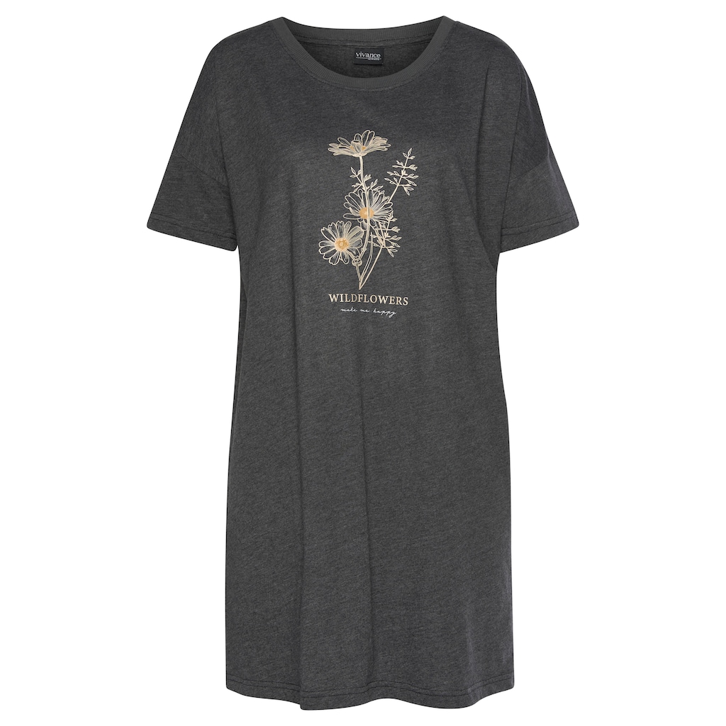 Vivance Dreams Bigshirt, (2er-Pack), mit Frontdruck