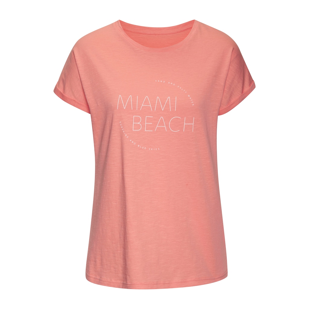 Vivance T-Shirt »mit modischem Frontprint«, aus weicher Baumwoll-Qualität