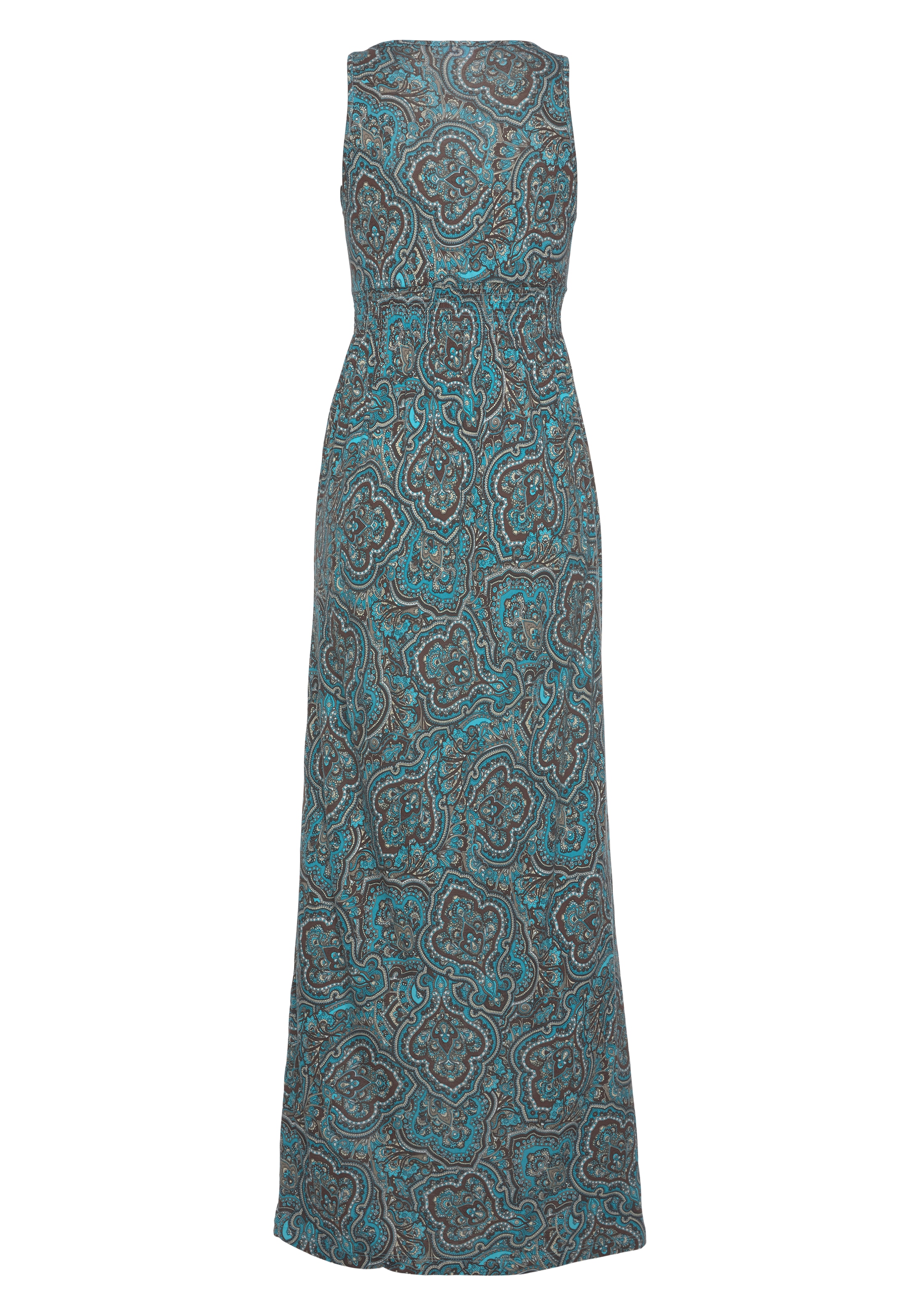 LASCANA Maxikleid, mit Paisleymuster und verstellbarem Ausschnitt, Sommerkleid
