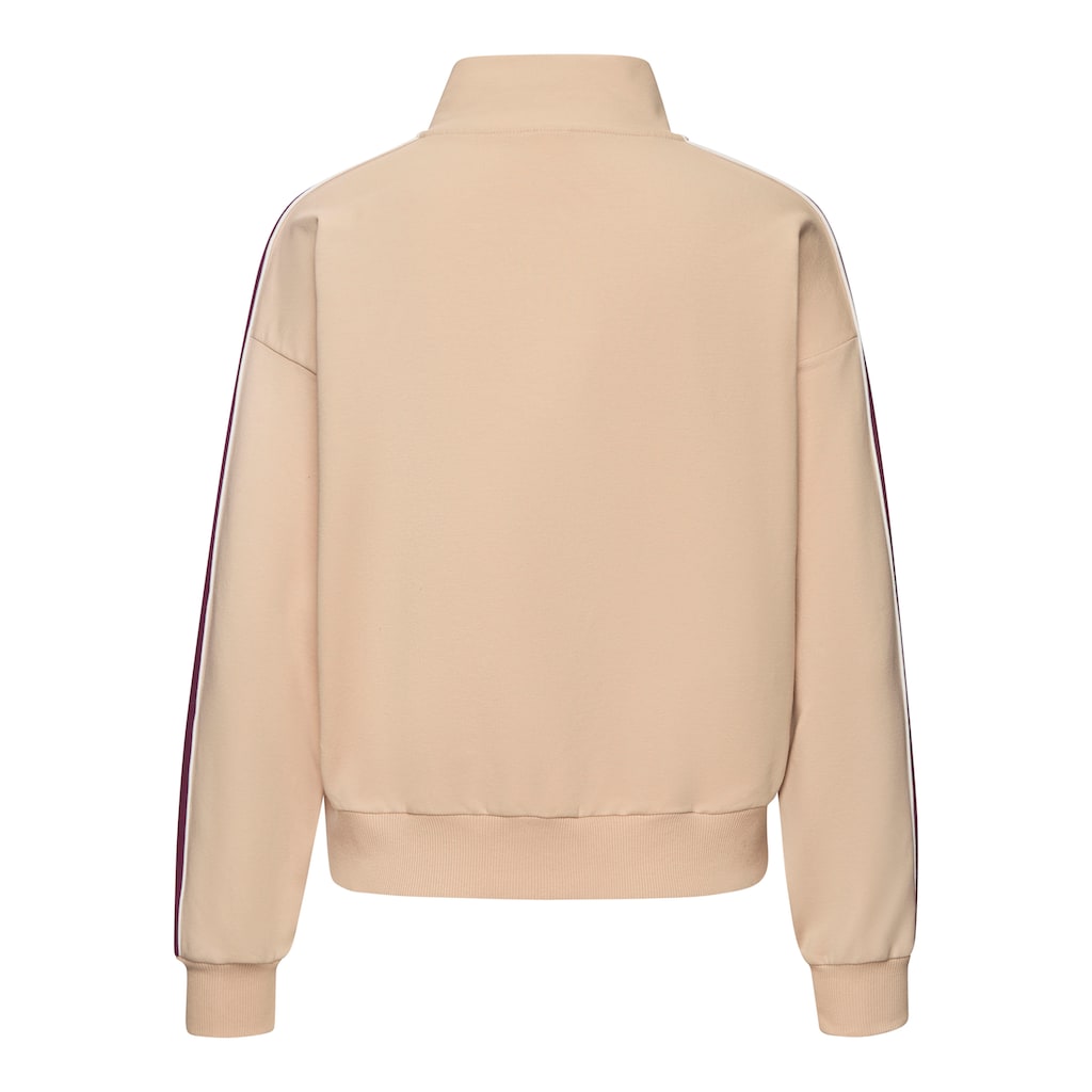 s.Oliver Sweatjacke, mit Reissverschluss und Kontrast Einsätzen, Loungewear