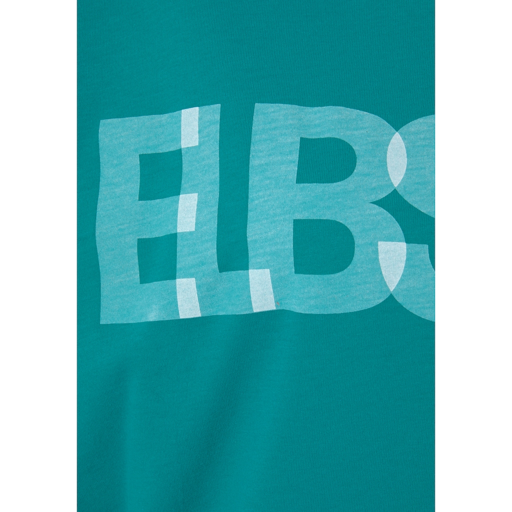 Elbsand 3/4-Arm-Shirt, mit Logodruck, Baumwoll-Mix, lockere Passform