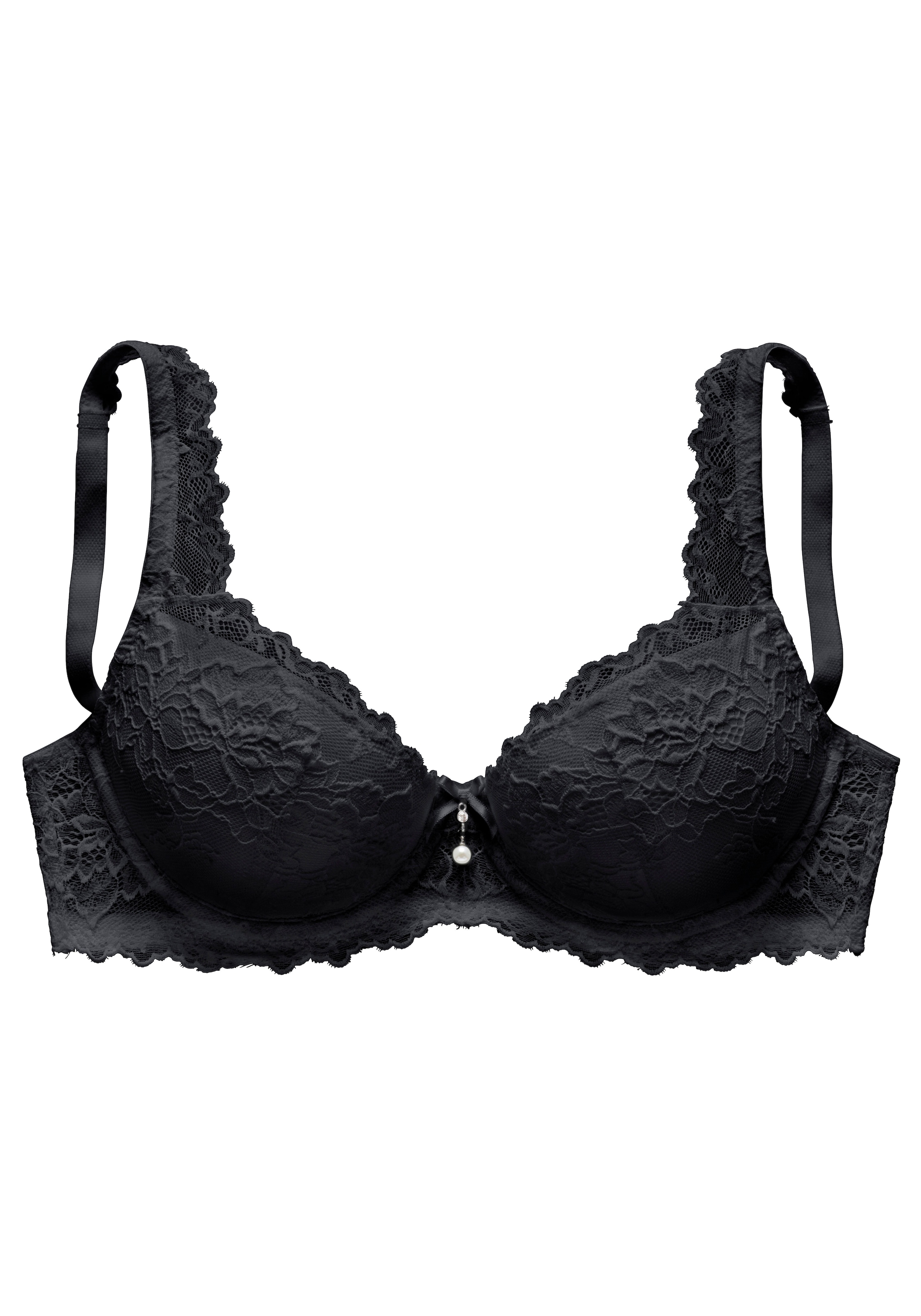LASCANA Push-up-BH, mit Bügel im angesagten High-Apex-Design, sexy Dessous