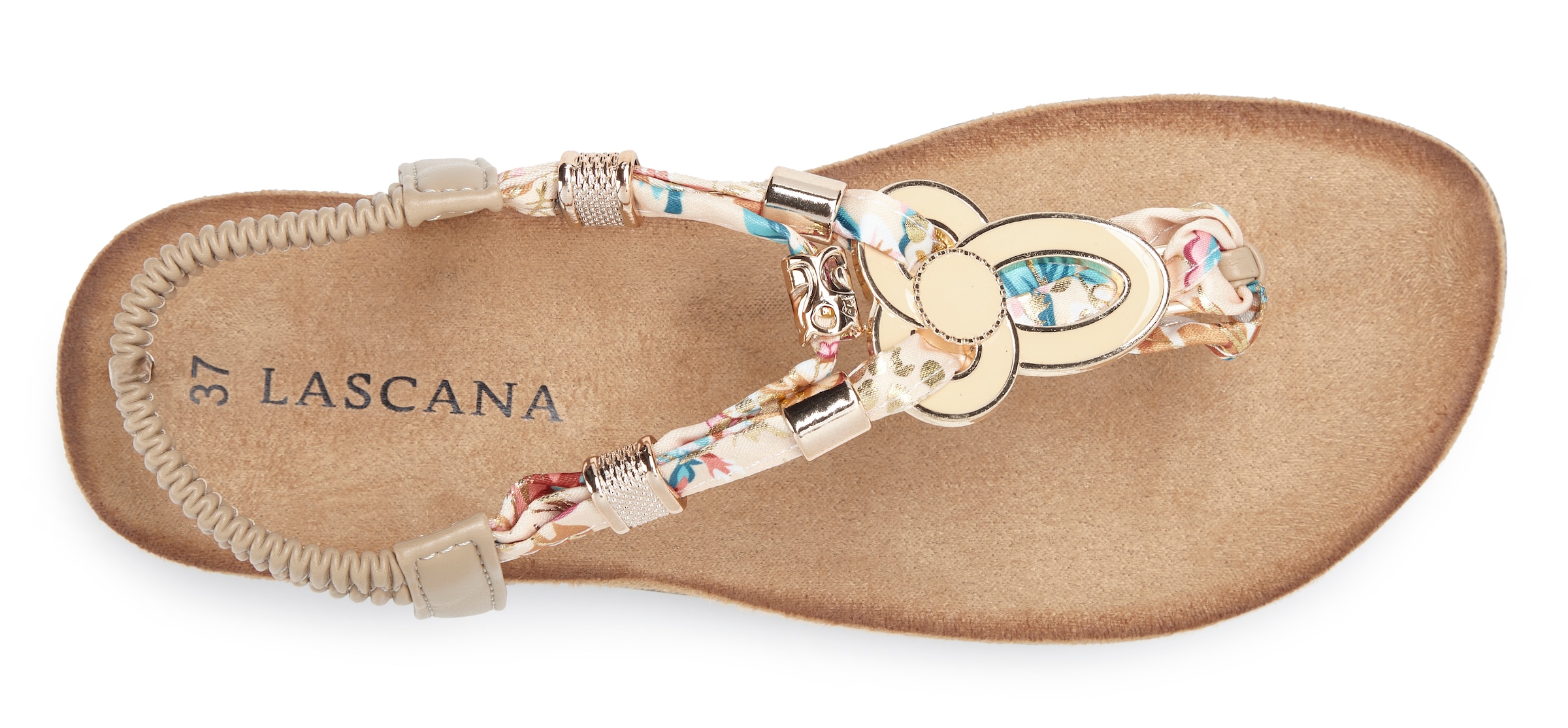 LASCANA Séparateur d'orteils »Sommerschuh, offener Schuh, Sandalette,«  Sandale, Pantolette mit Stretcheinsatz