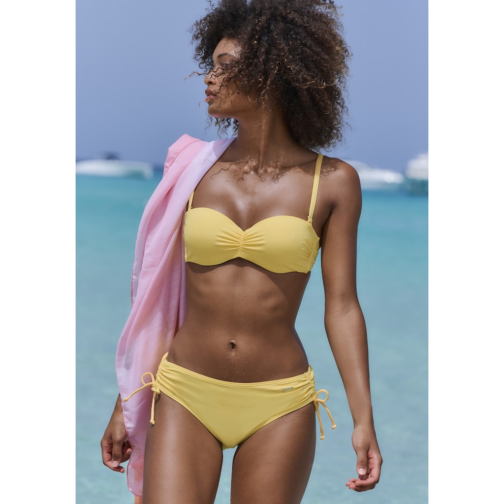 Venice Beach Bandeau-Bikini-Top »Lucky«, aus gerippter Strukturware