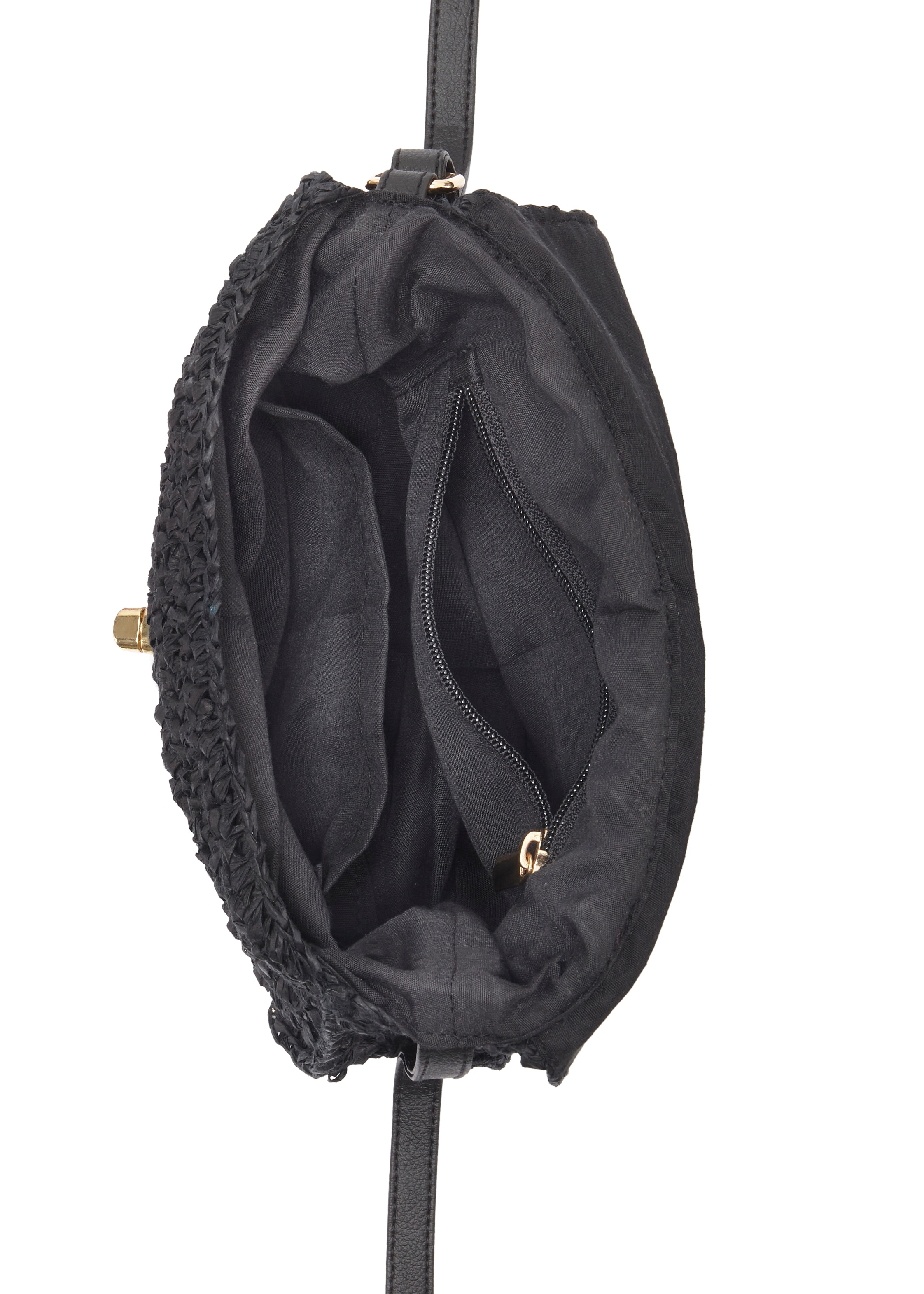 Vivance Umhängetasche »Handtasche«, Minibag, Henkeltasche, Bast-Optik, Sommertasche, Crossbody Bag