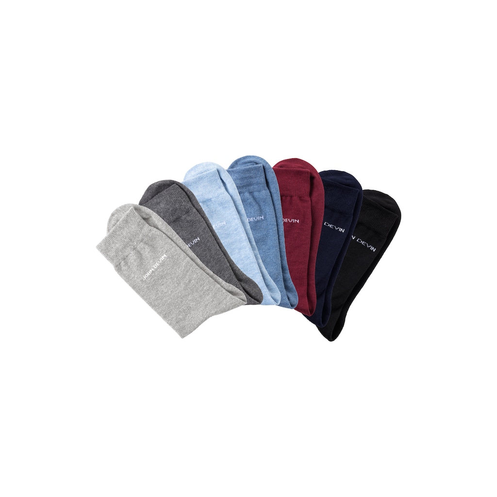 John Devin Basicsocken, (Packung, 7 Paar), für jeden Tag