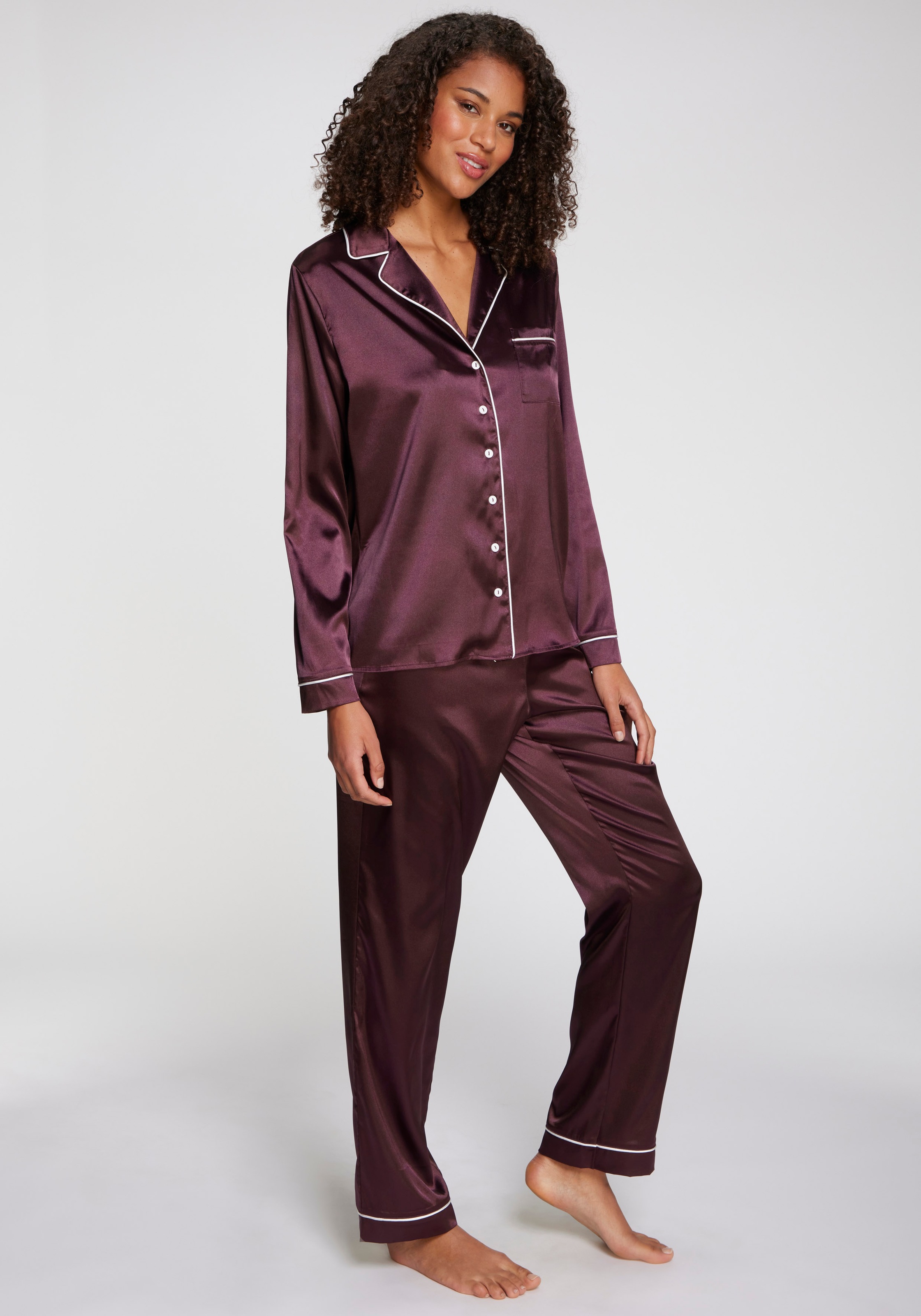 s.Oliver Pyjama 3-teilig, 3 tlg. Mit schöner Schlafmaske