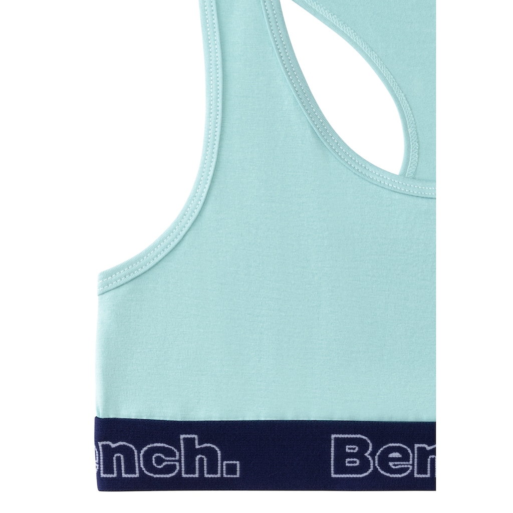 Bench. Bustier, mit kontrastfarbigem Bündchen und Racerback