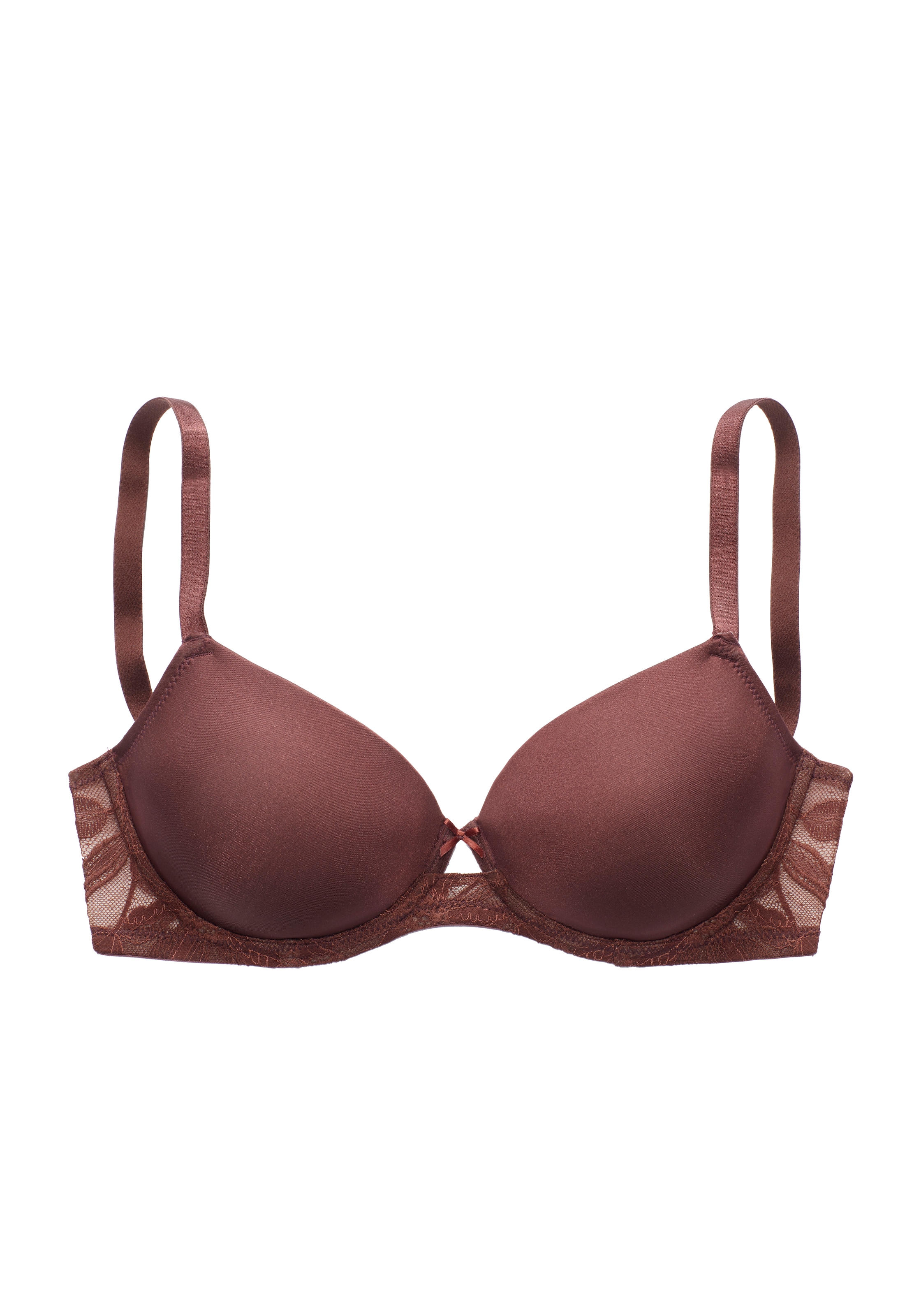 LASCANA Schalen-BH, mit Bügel und wunderschönem Spitzenrücken, sexy Dessous