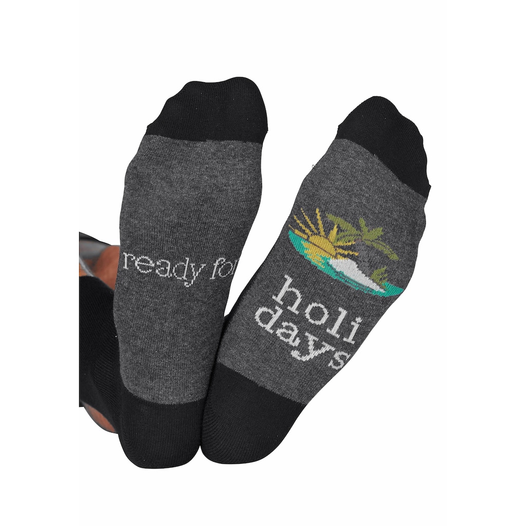 H.I.S Socken, (Packung, 3 Paar), mit Bier Print