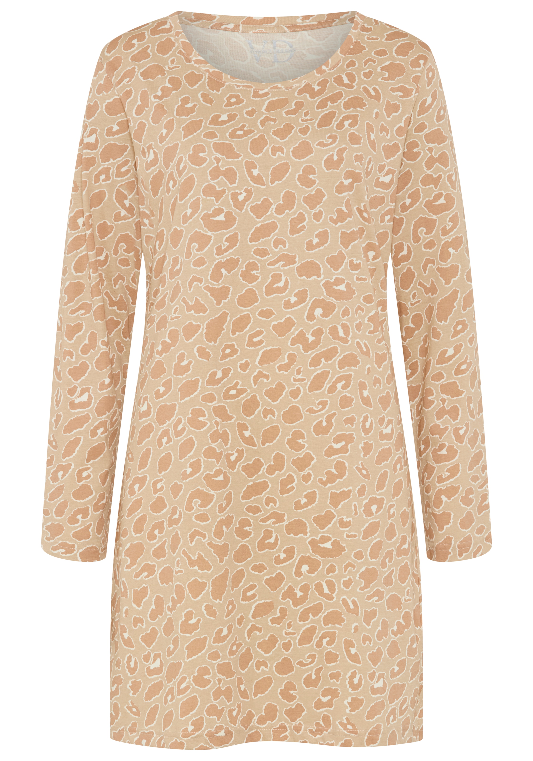 Vivance Dreams by Lascana Nachthemd Ohne Taschen mit naturfarbenen Prints