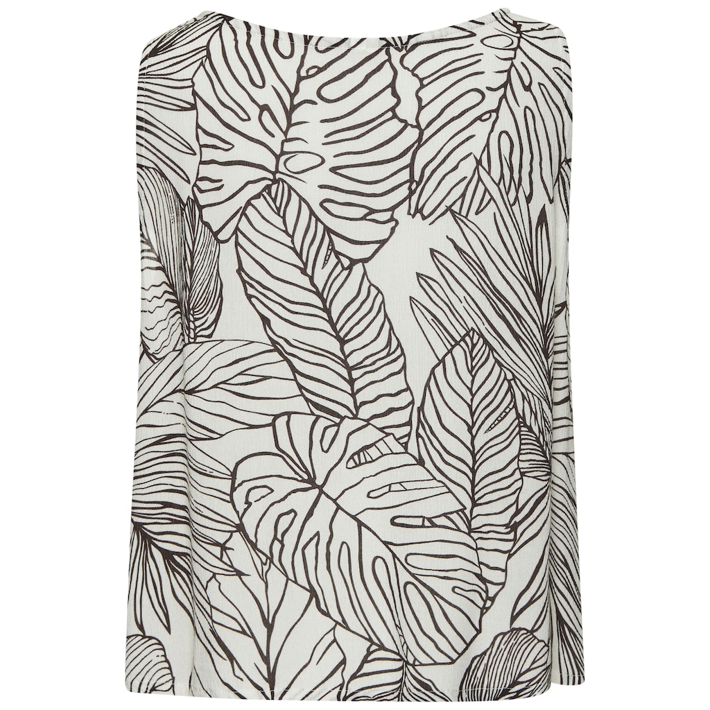 s.Oliver Blusentop, aus gekreppter Viskose, sommerliches Blusenshirt mit Alloverprint