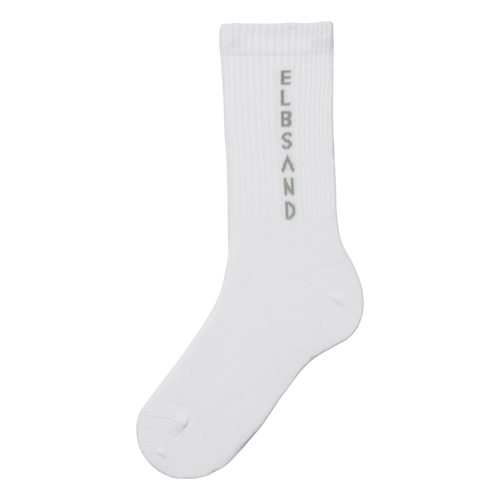 Elbsand Socken, (Packung, 3 Paar), mit eingestricktem Schriftzug