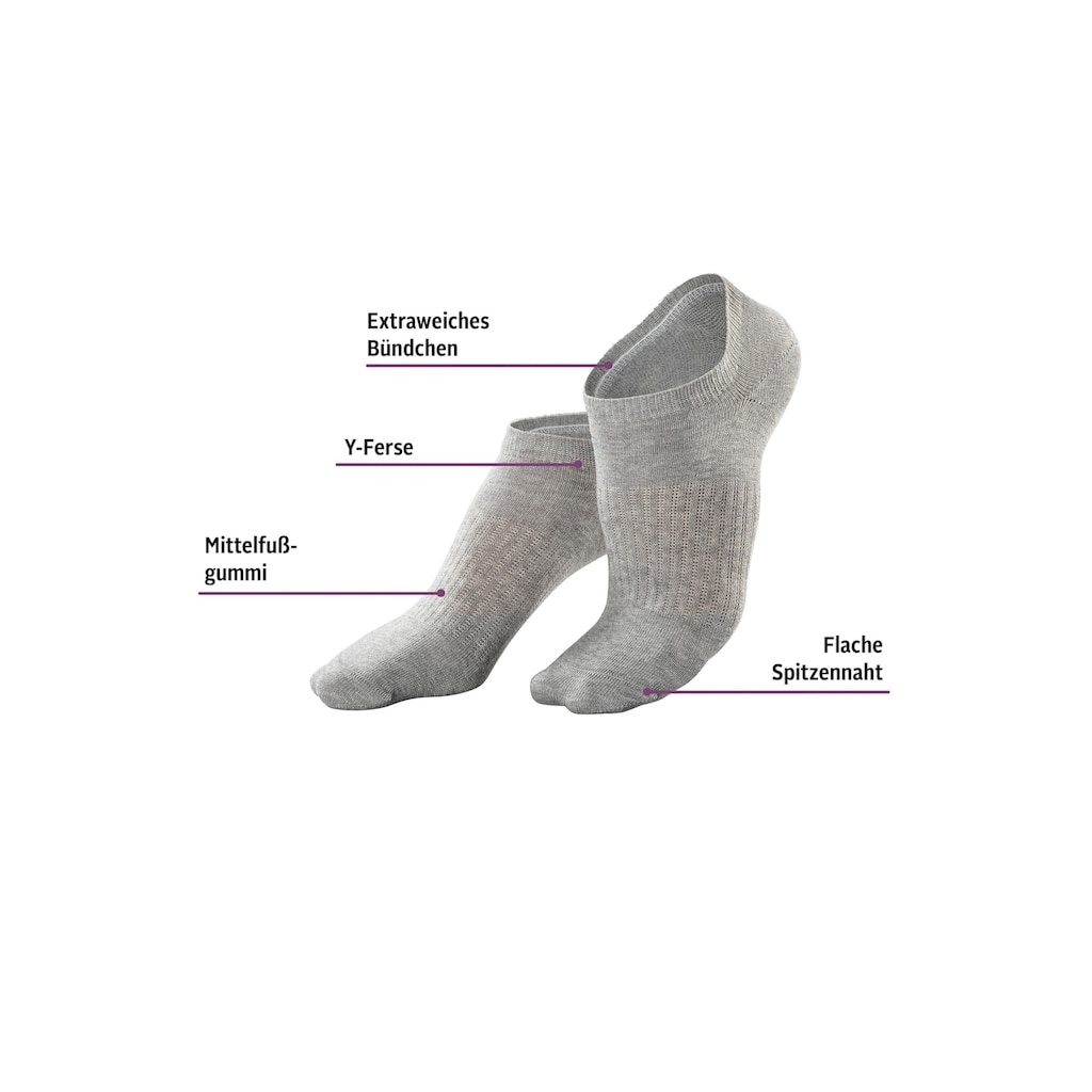 LASCANA ACTIVE Sneakersocken, (Packung, 7 Paar), mit Mittelfussgummi