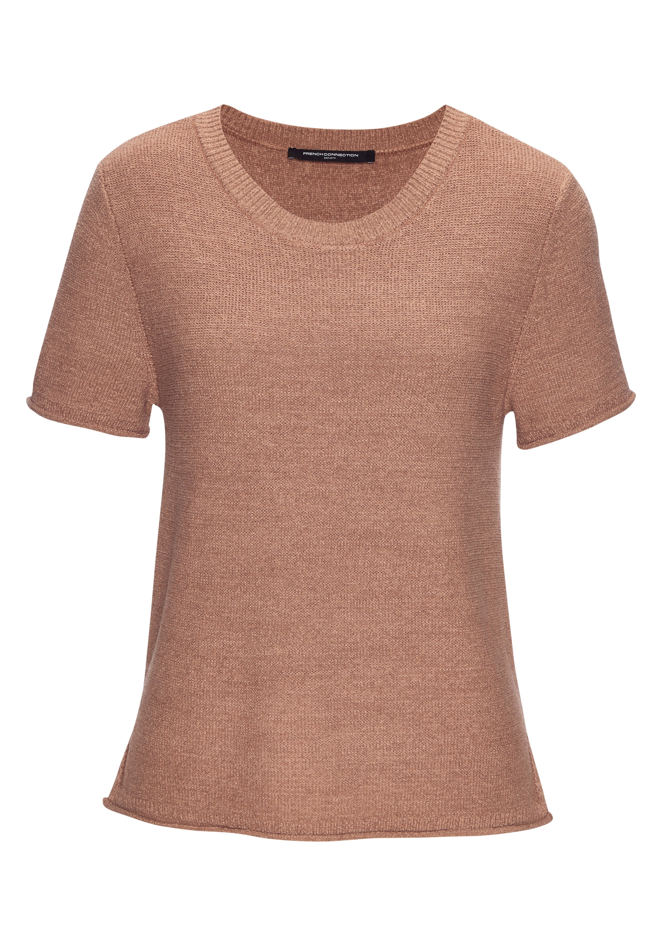 French Connection Pull à manches courtes »aus leichtem Bändchengarn« Sommerpullover, Strickshirt, leichter Sommerstrick, Basic