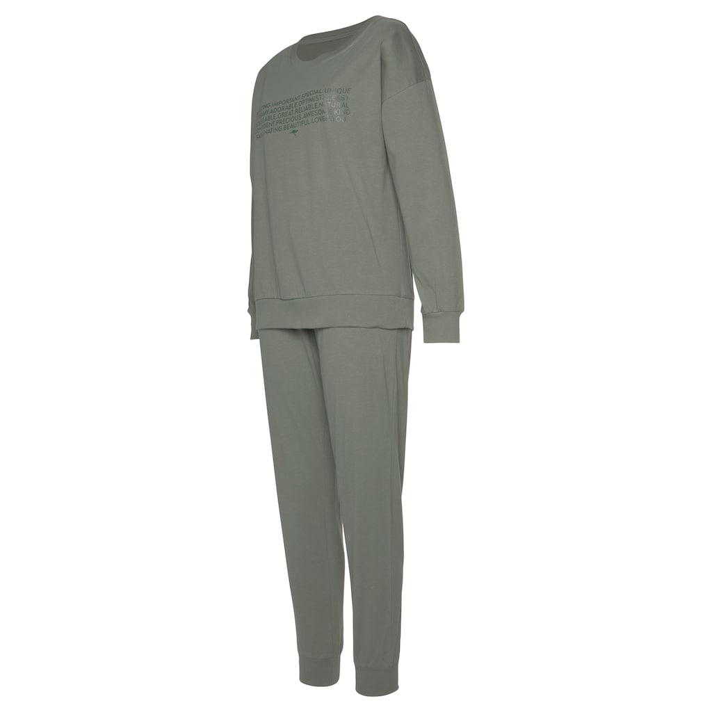 KangaROOS Pyjama, (2 tlg.), mit Slogan-Frontdruck