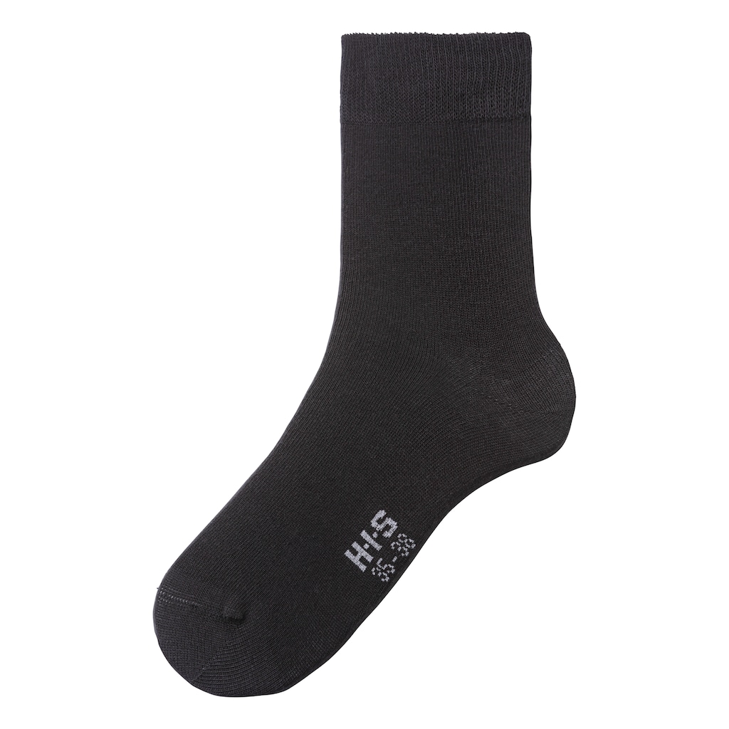 H.I.S Basicsocken, (Packung, 5 Paar), mit besonders weichem Bündchen