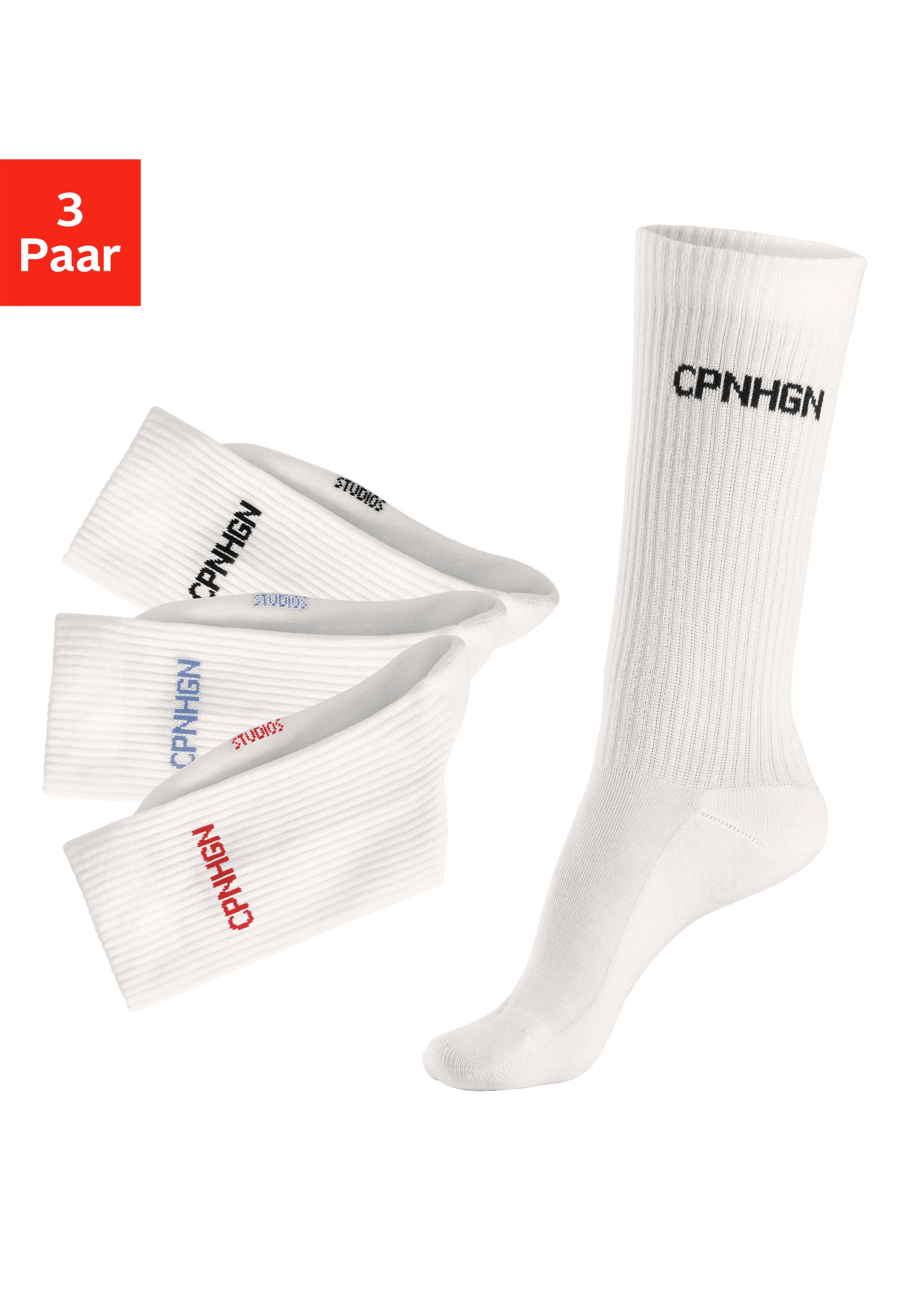 Copenhagen Studios Tennissocken Packung, 3 Stk. tlg. mit Halbfussfrottee