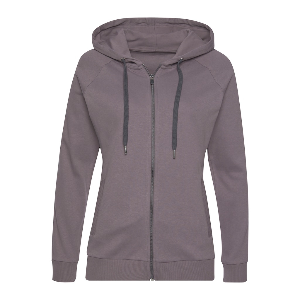 LASCANA ACTIVE Trainingsjacke, mit Kapuze, mit Logo Tape an den Ärmeln