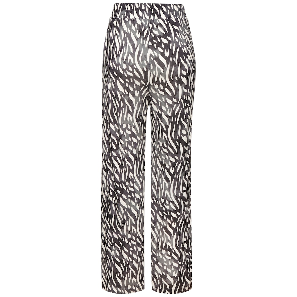 LASCANA Palazzohose, aus Viskosejersey, Schlupfhose mit Alloverprint und Taschen