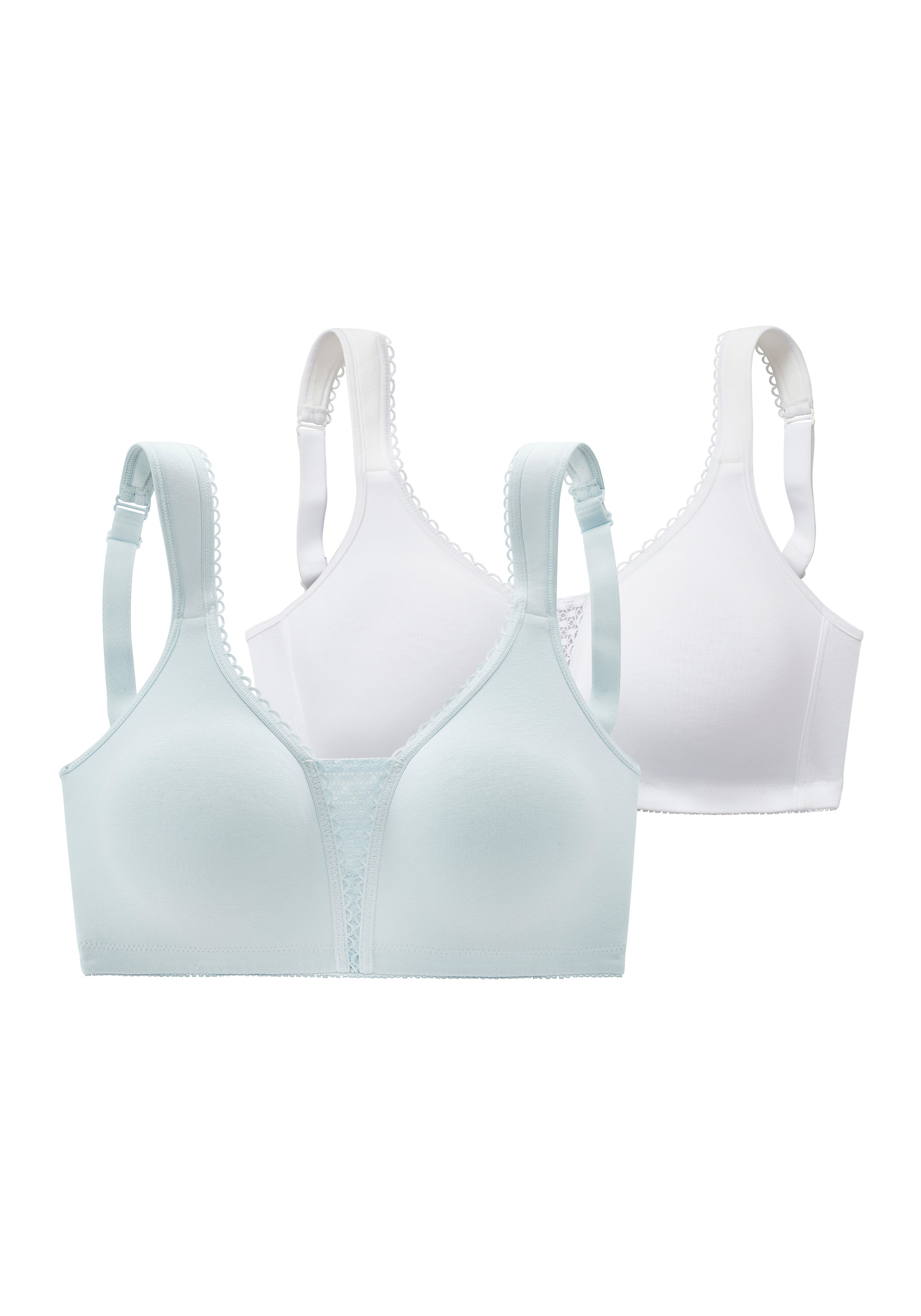 Nuance by Lascana Entlastungs-BH Packung,  ohne Bügel aus weicher Baumwolle – ideal für grosse Grössen, bequemer BH