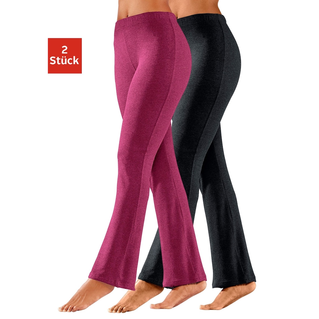 Vivance active Jazzpants, (2er-Pack), mit leicht ausgestelltem Bein, Loungewear